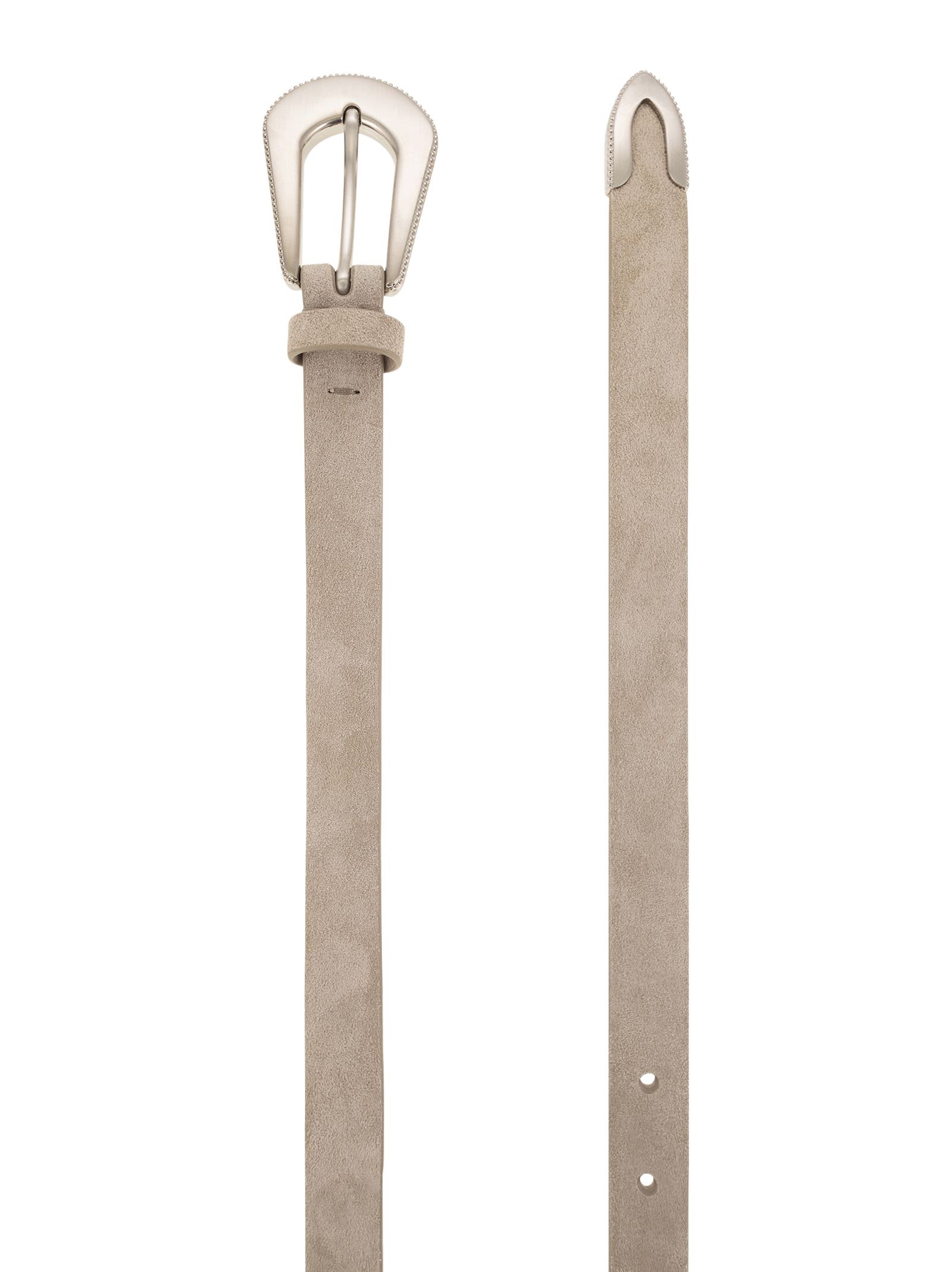 Brunello Cucinelli Women Western Belt In Suede Calfskin