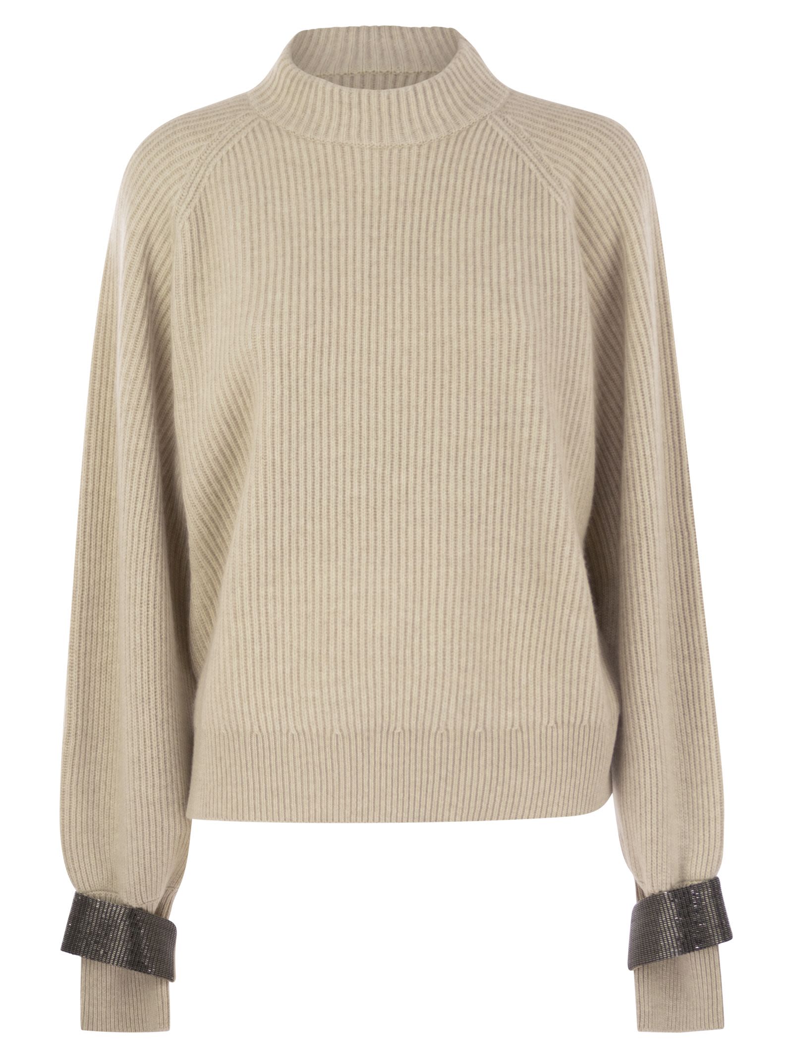 Brunello Cucinelli Women Cashmere Sweater With Shiny Detail