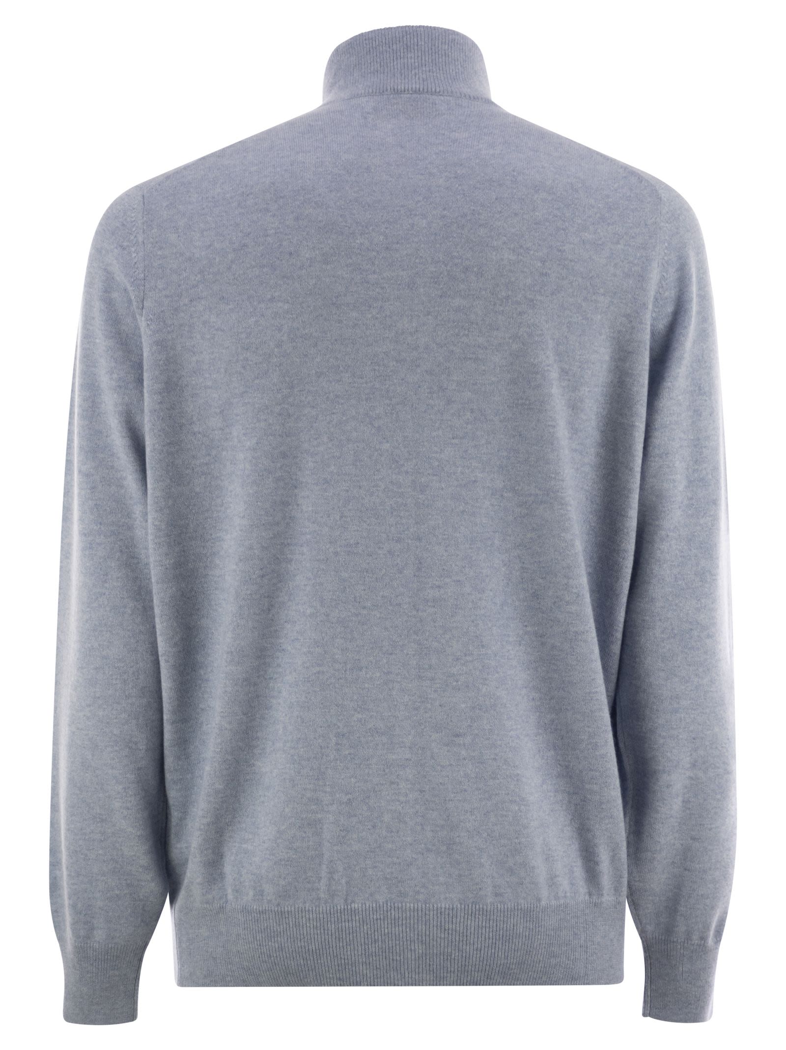 Brunello Cucinelli Men High-Necked Cashmere Cardigan With Zip