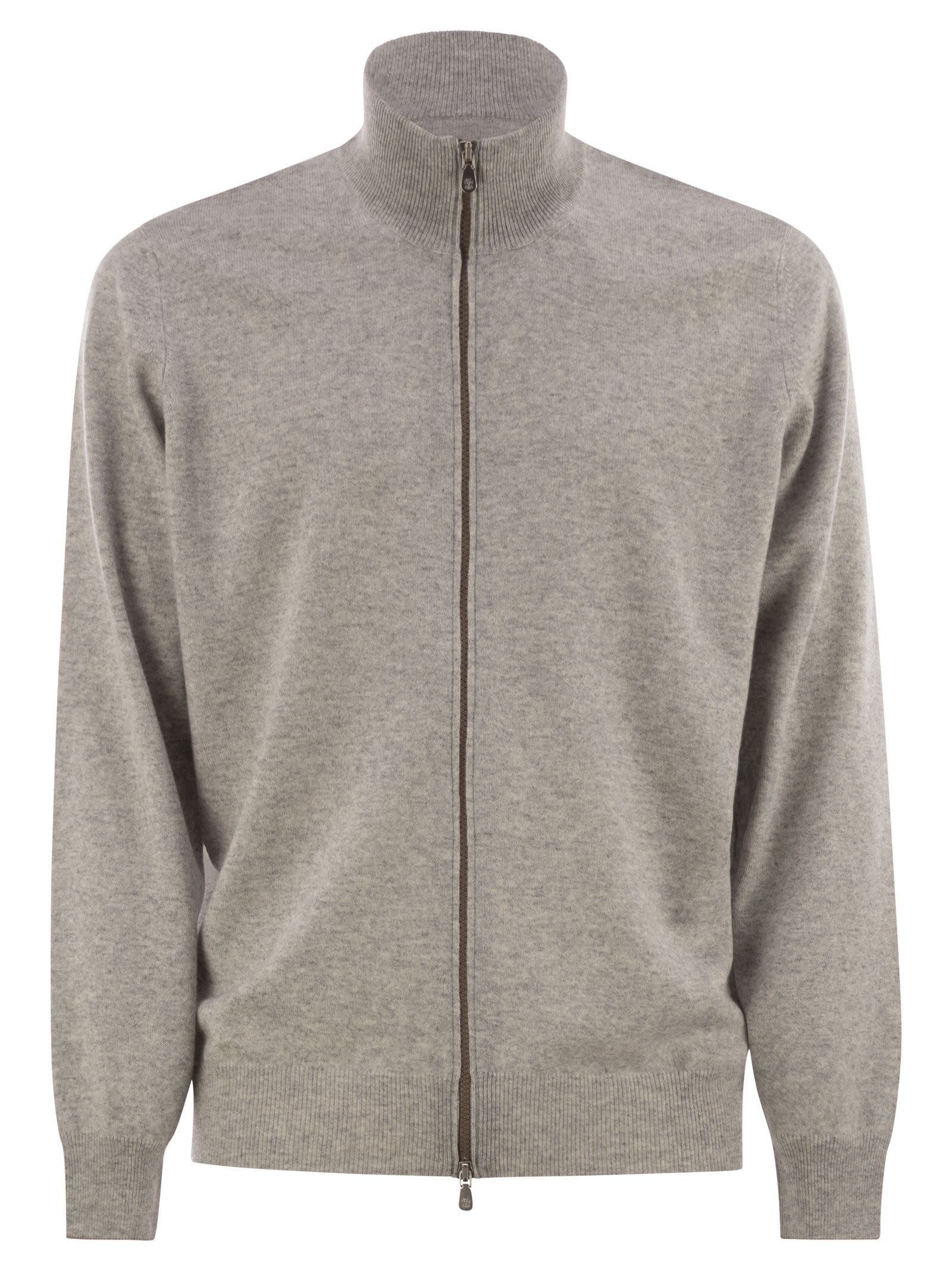 Brunello Cucinelli Men High-Necked Cashmere Cardigan With Zip