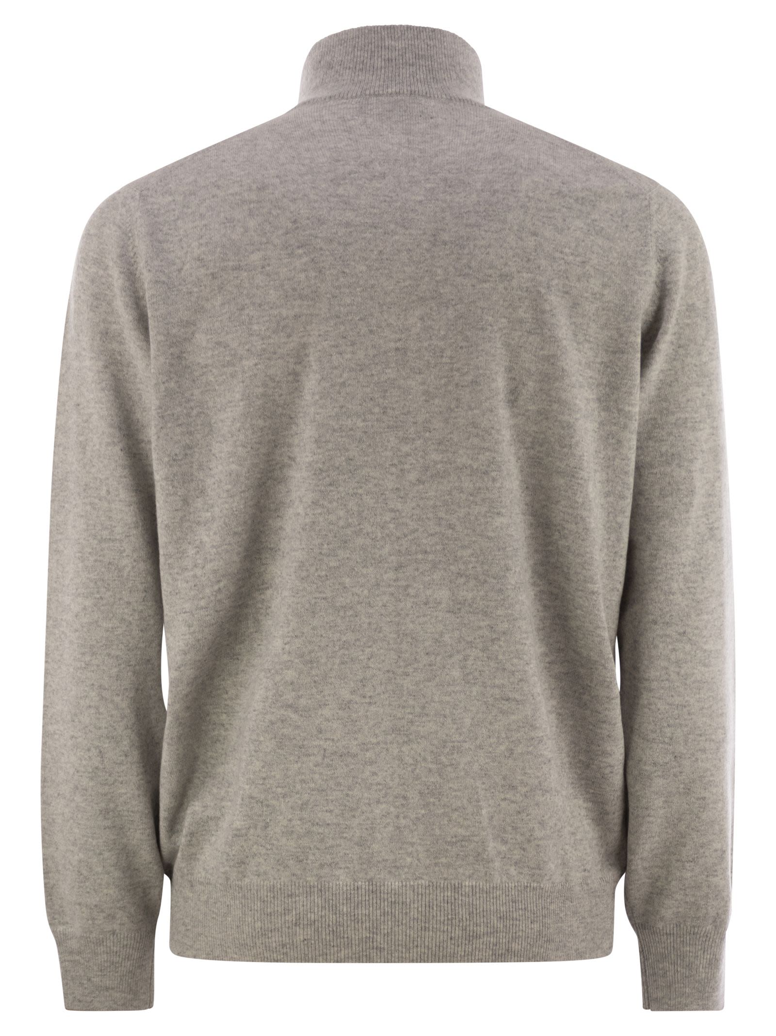 Brunello Cucinelli Men High-Necked Cashmere Cardigan With Zip