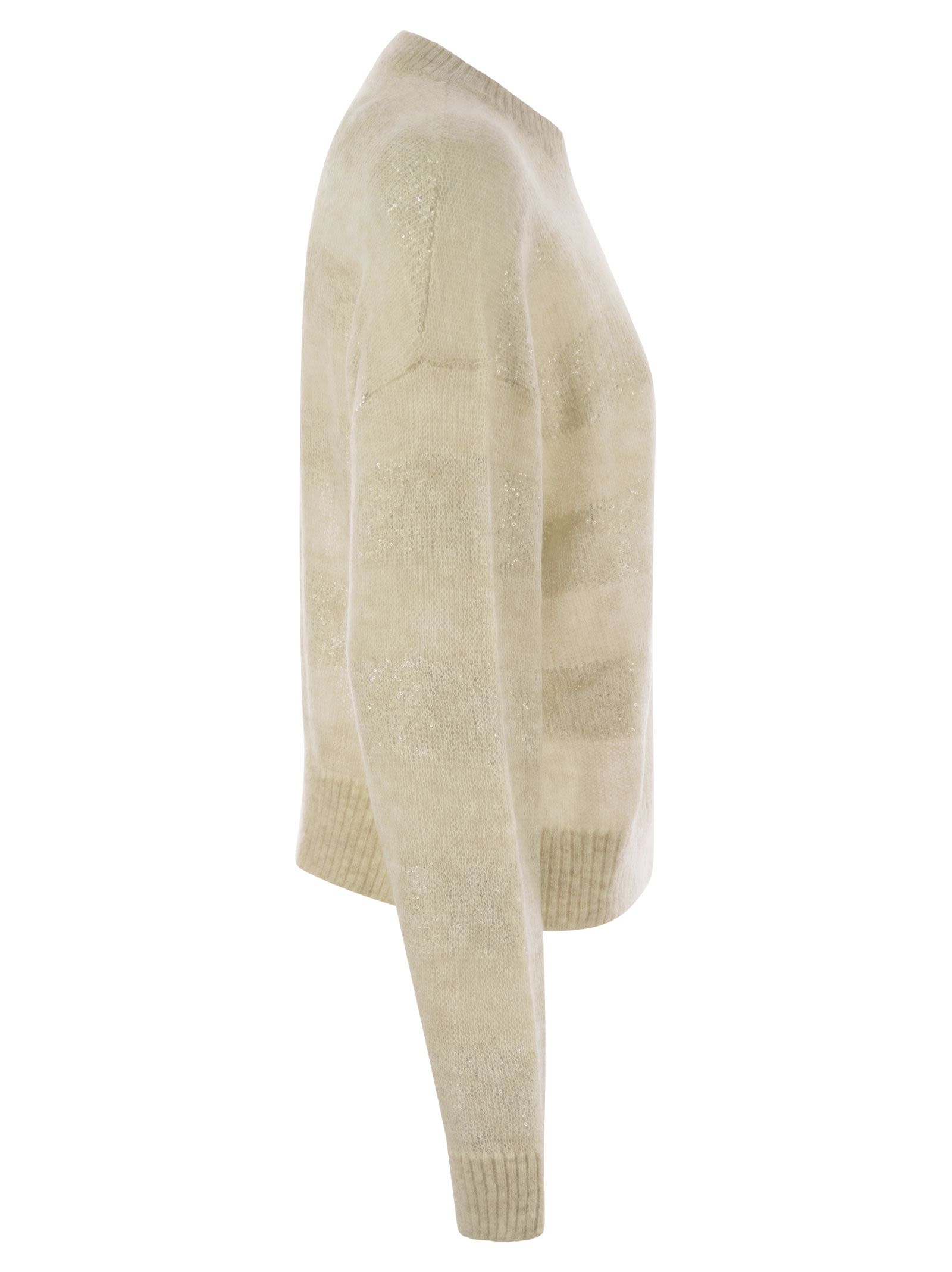 Brunello Cucinelli Women Striped Mohair And Wool Sweater