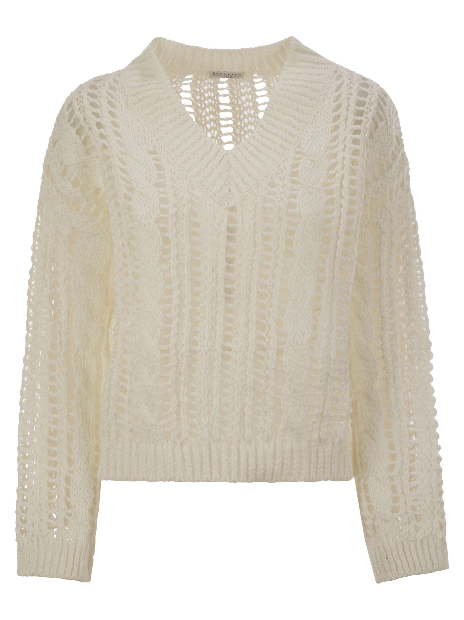 Brunello Cucinelli Women Cable & Mesh Jute And Cotton Jersey