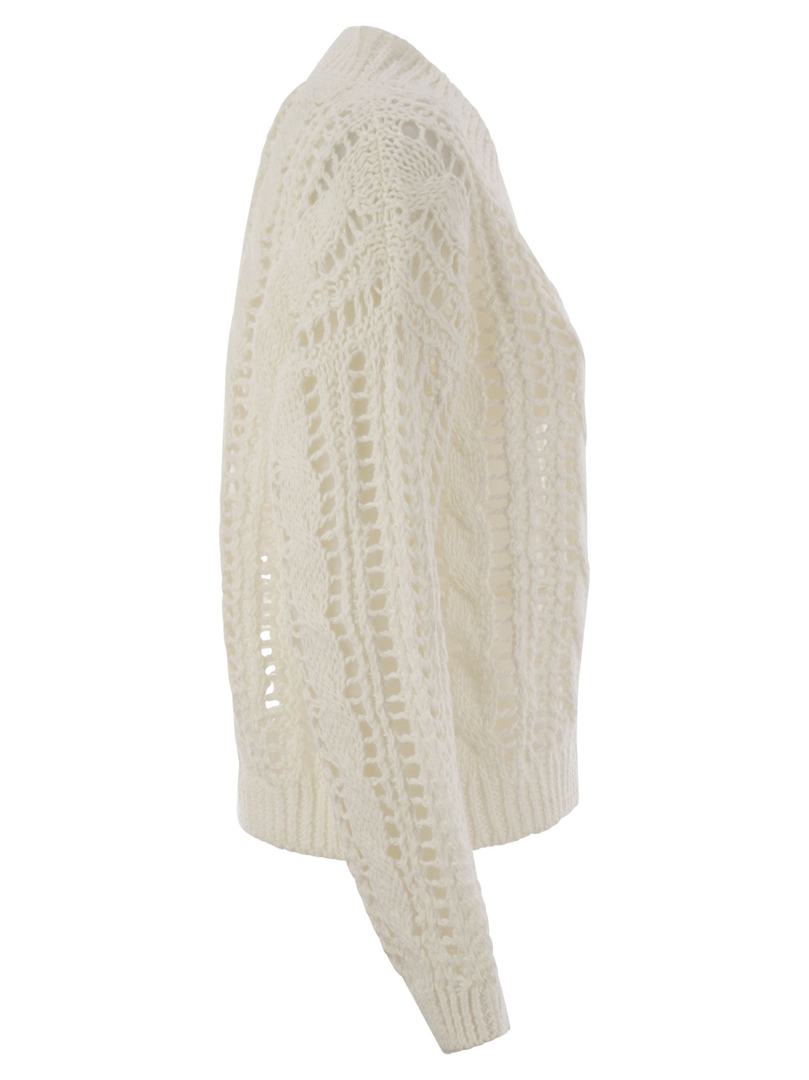 Brunello Cucinelli Women Cable & Mesh Jute And Cotton Jersey