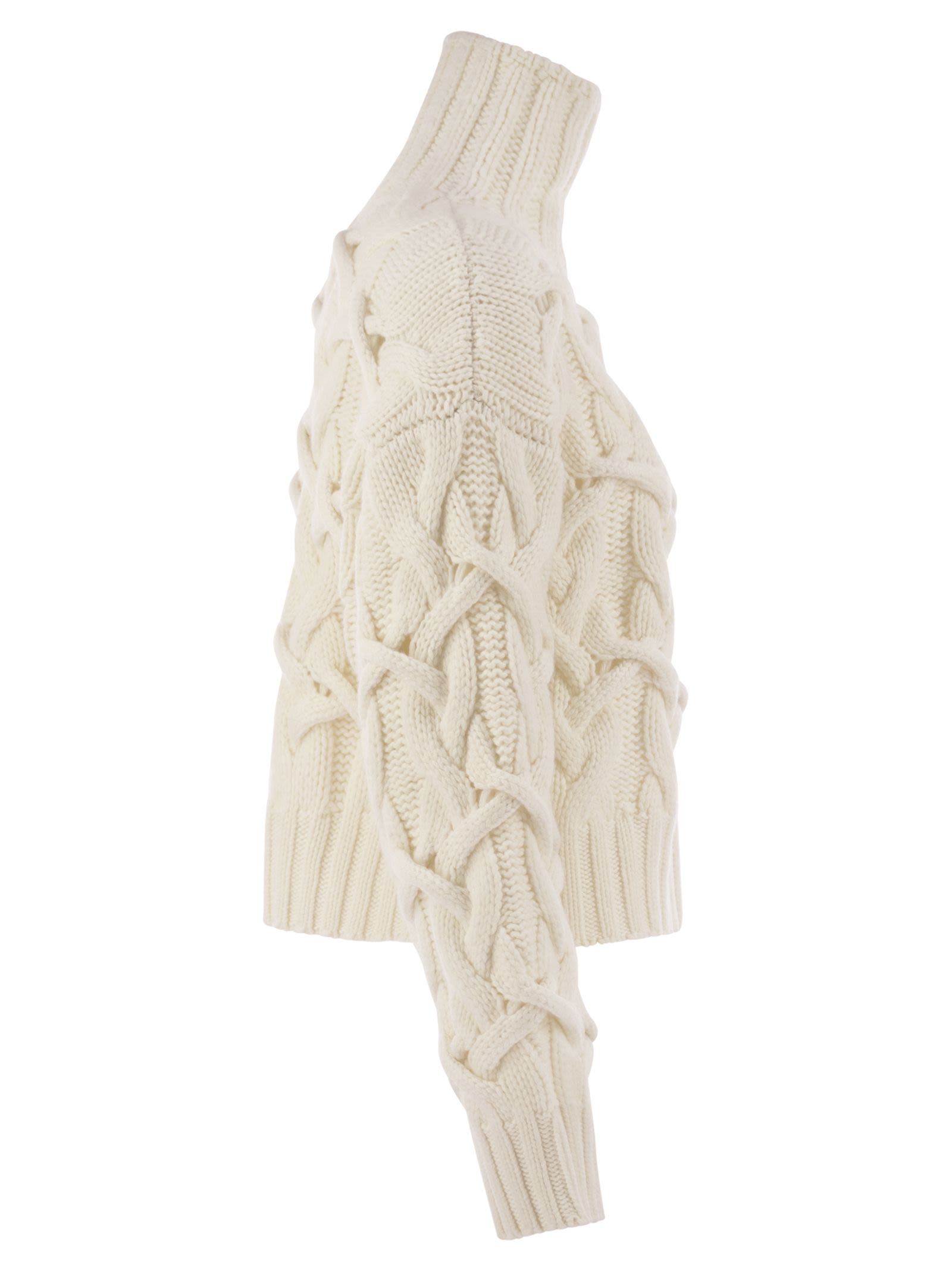 Brunello Cucinelli Women Braided High-Necked Cashmere Sweater