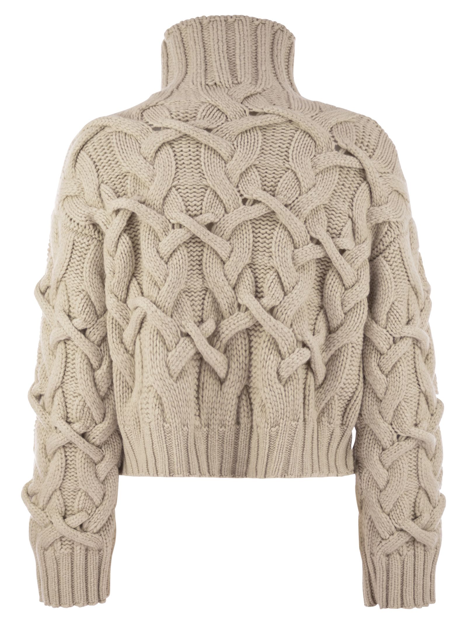 Brunello Cucinelli Women Braided High-Necked Cashmere Sweater