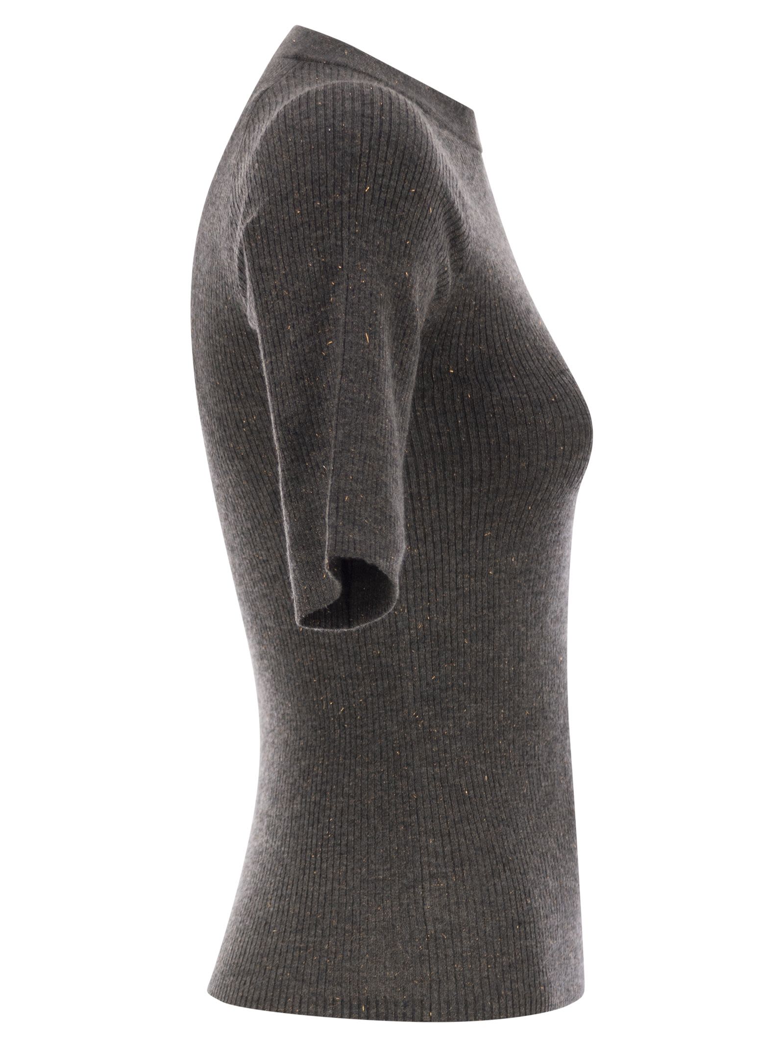 Brunello Cucinelli Women Sparkling Ribbed Cashmere Sweater