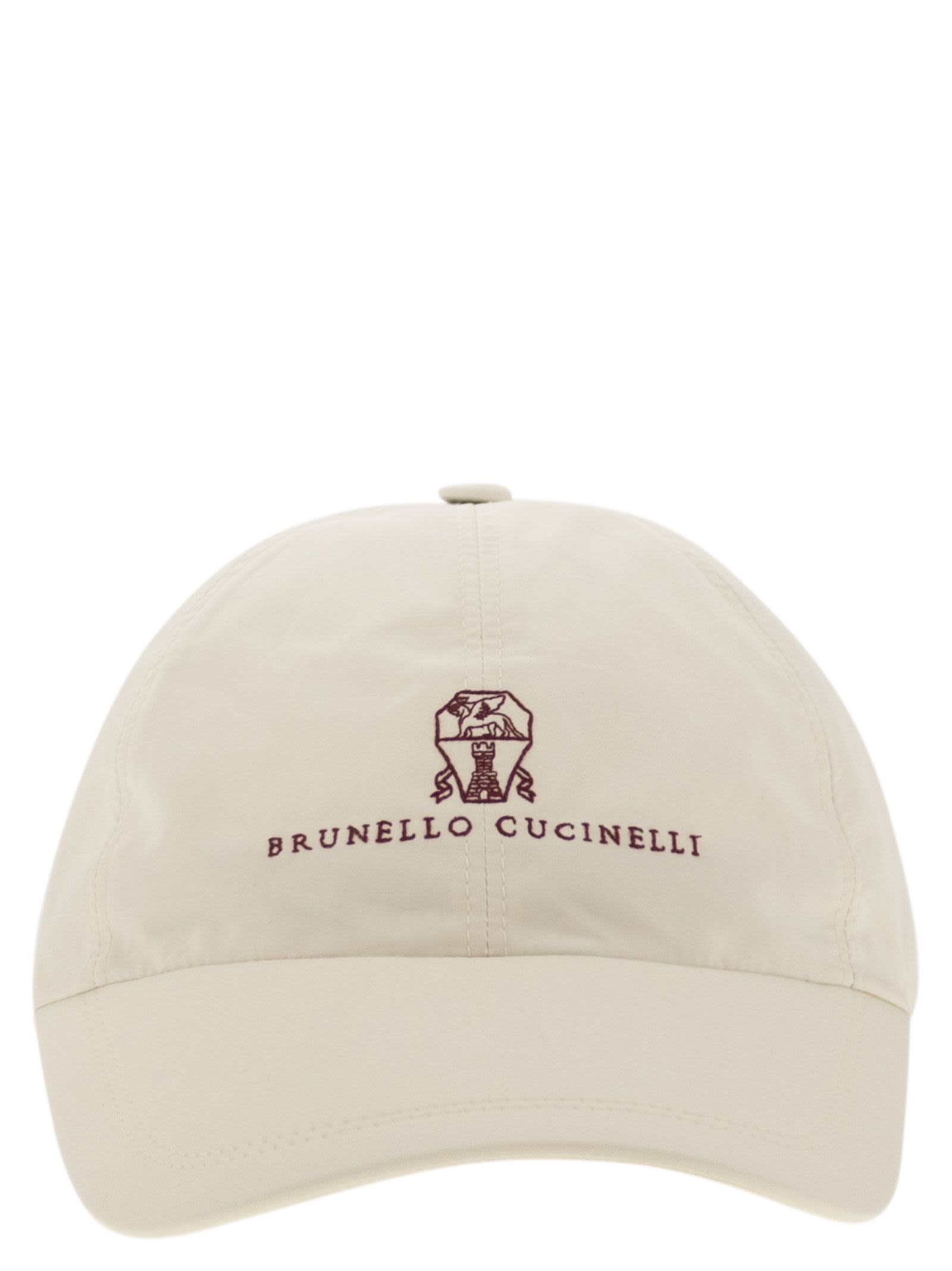 Brunello Cucinelli Men Water-Repellent Microfibre Baseball Cap With Embroidered Logo