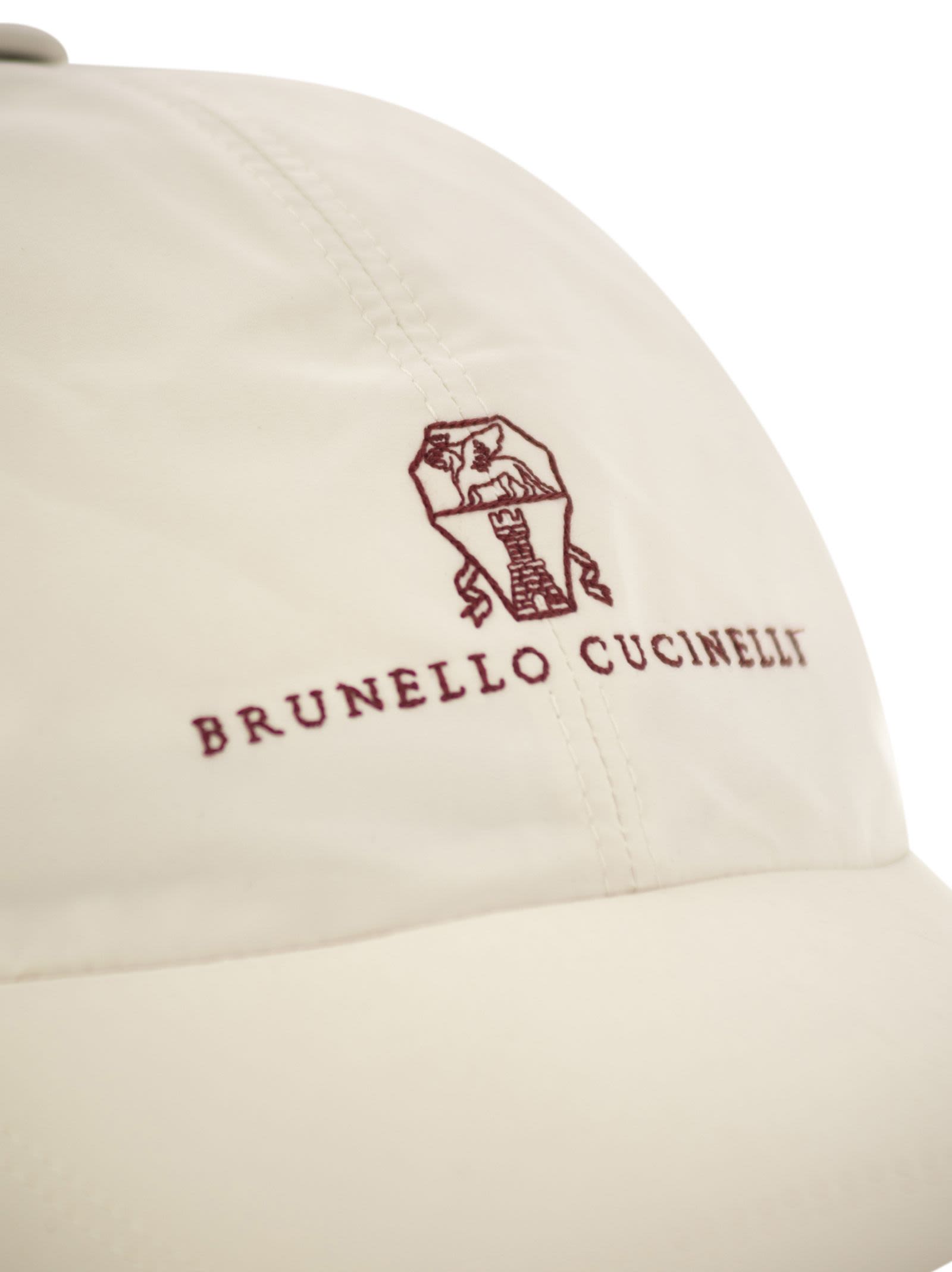 Brunello Cucinelli Men Water-Repellent Microfibre Baseball Cap With Embroidered Logo