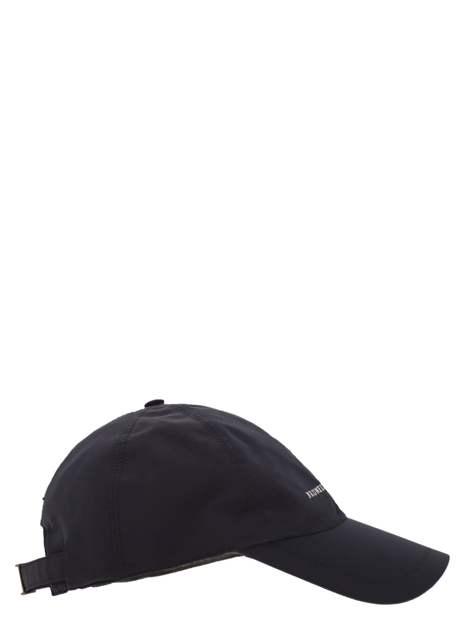 Brunello Cucinelli Men Water-Repellent Microfibre Baseball Cap With Embroidered Logo