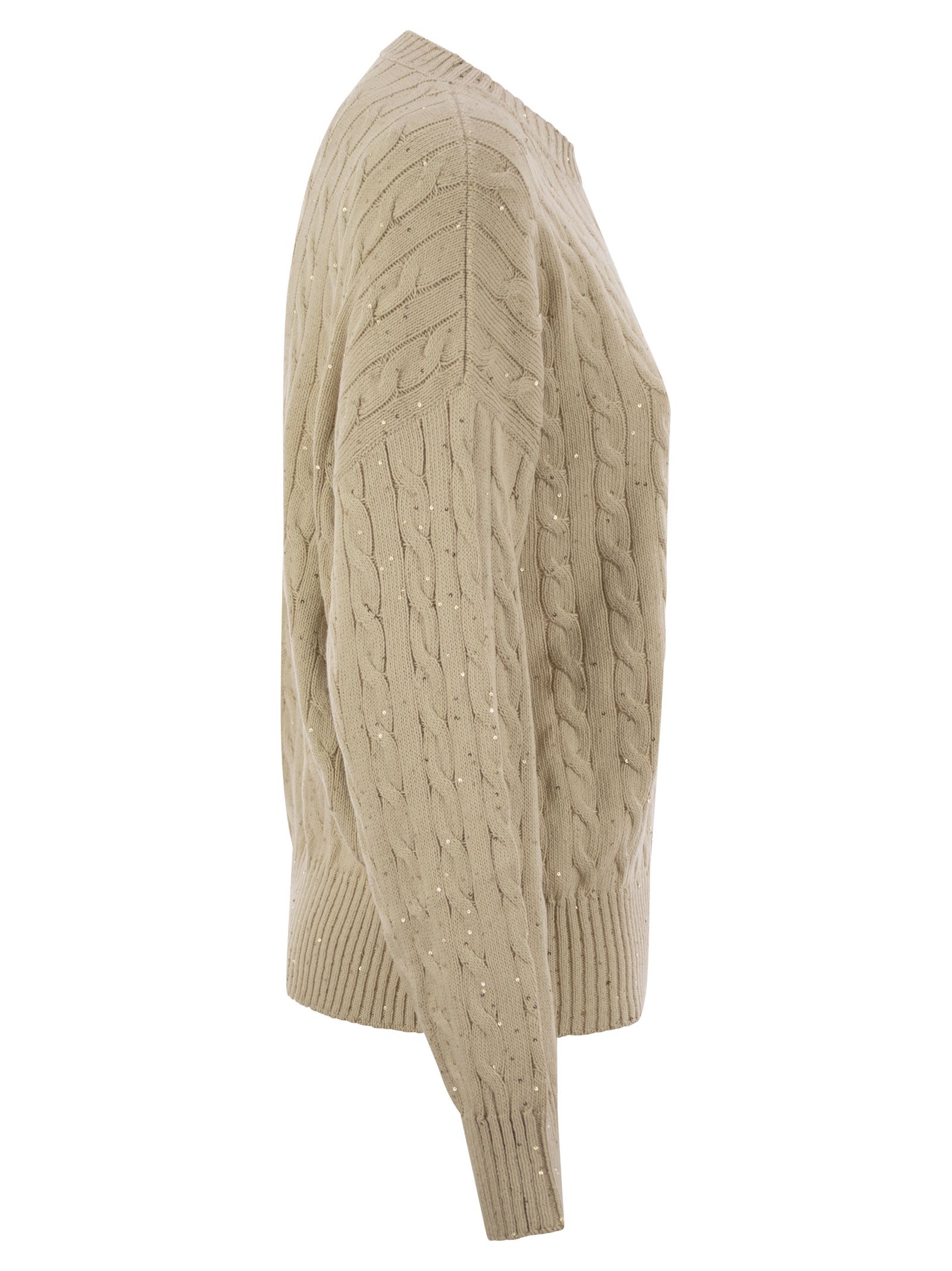 Brunello Cucinelli Women Dazzling Cables Cotton Jersey