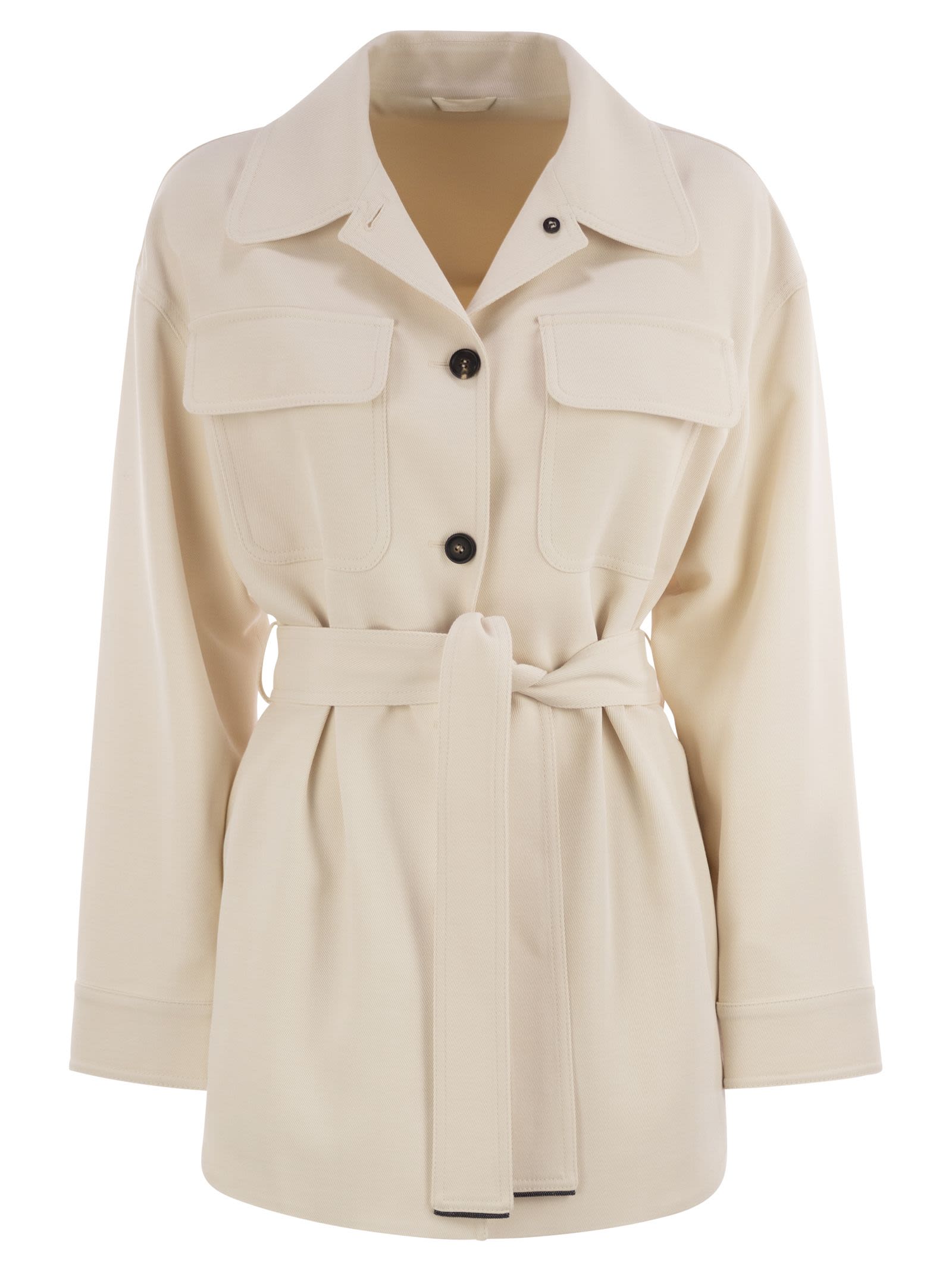 Brunello Cucinelli Women Viscose And Wool Safari Jacket