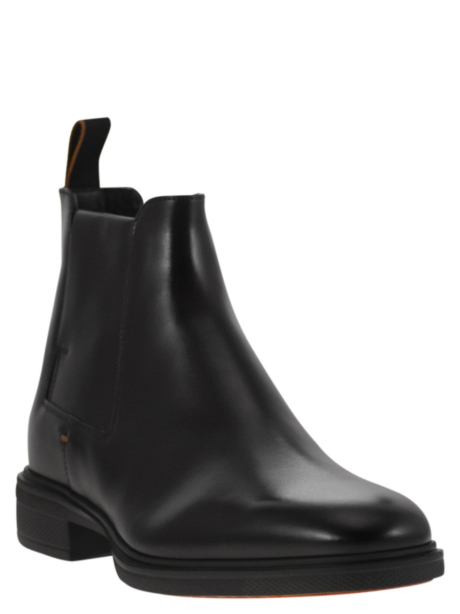 Santoni Men Easy Leather Boot