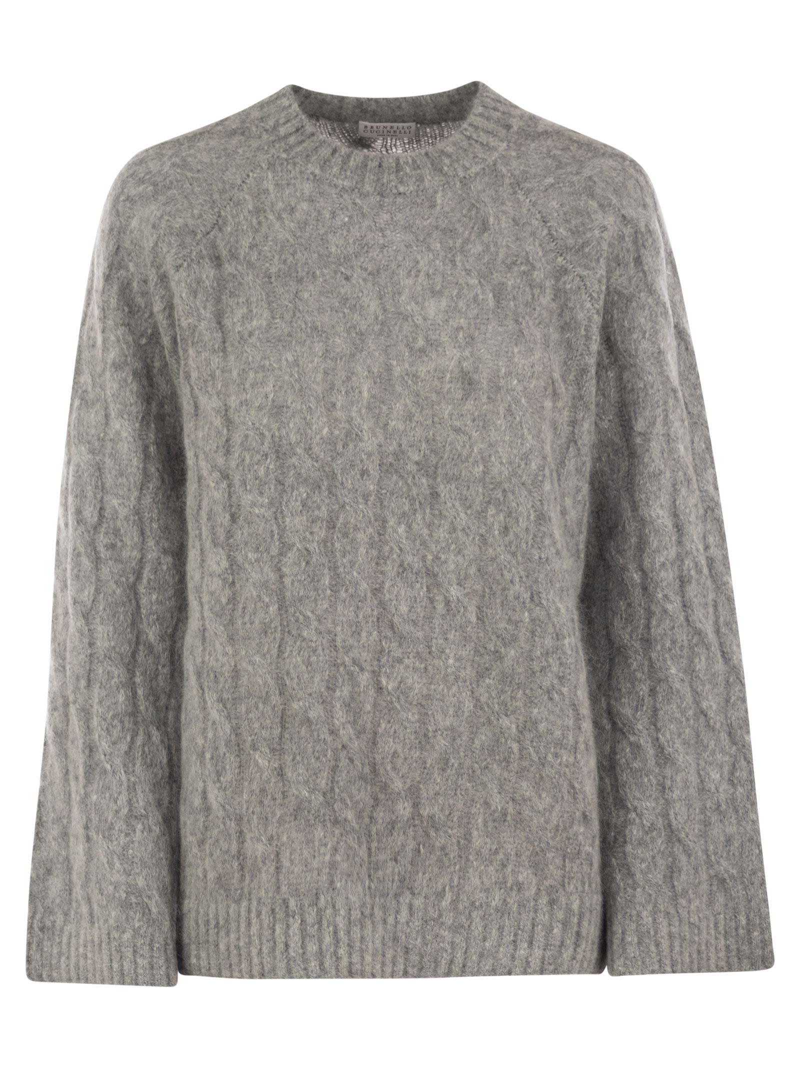 Brunello Cucinelli Women Wool And Mohair Sweater With Monili
