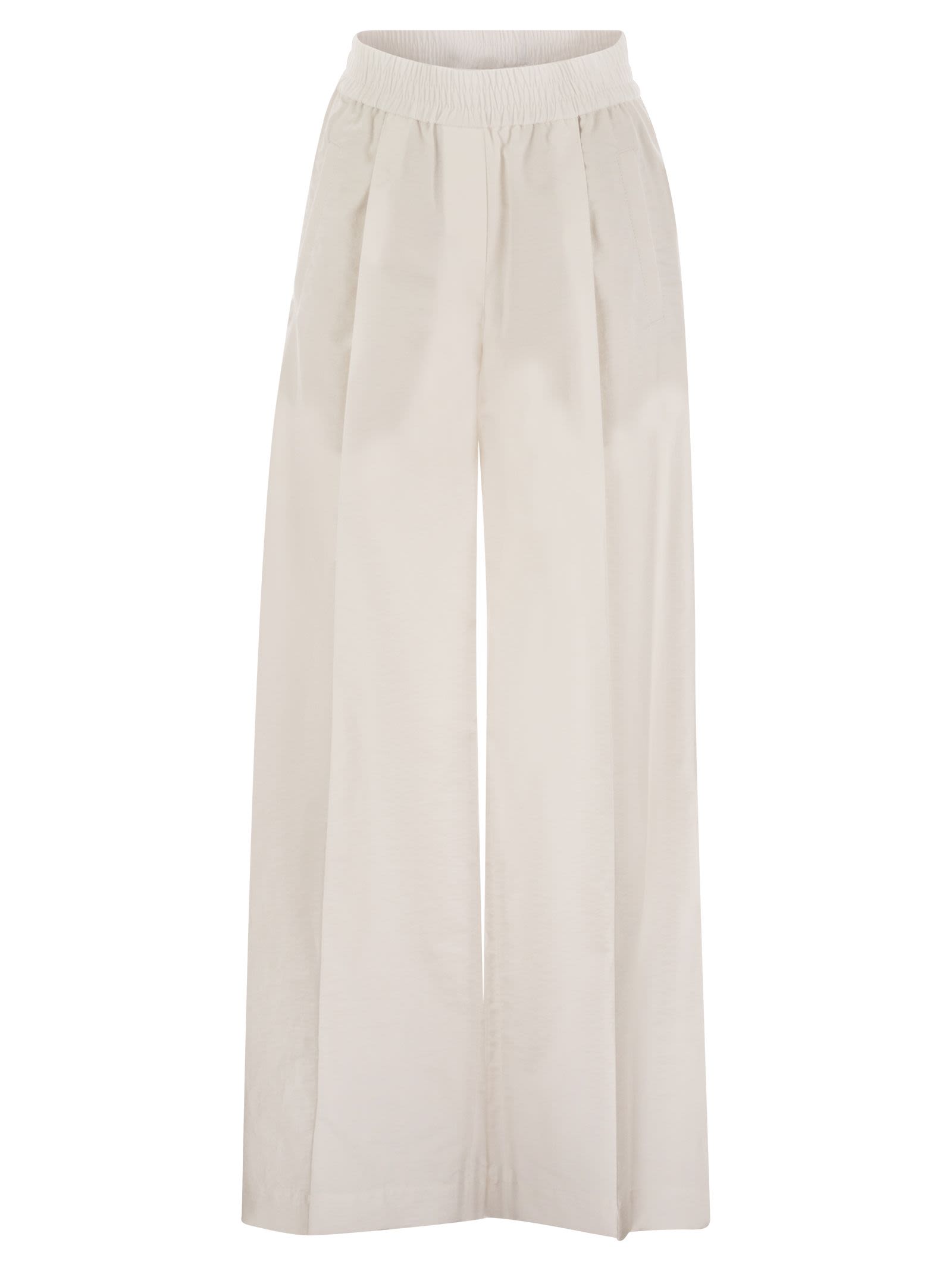 Brunello Cucinelli Women Loose Fit Cotton Trousers