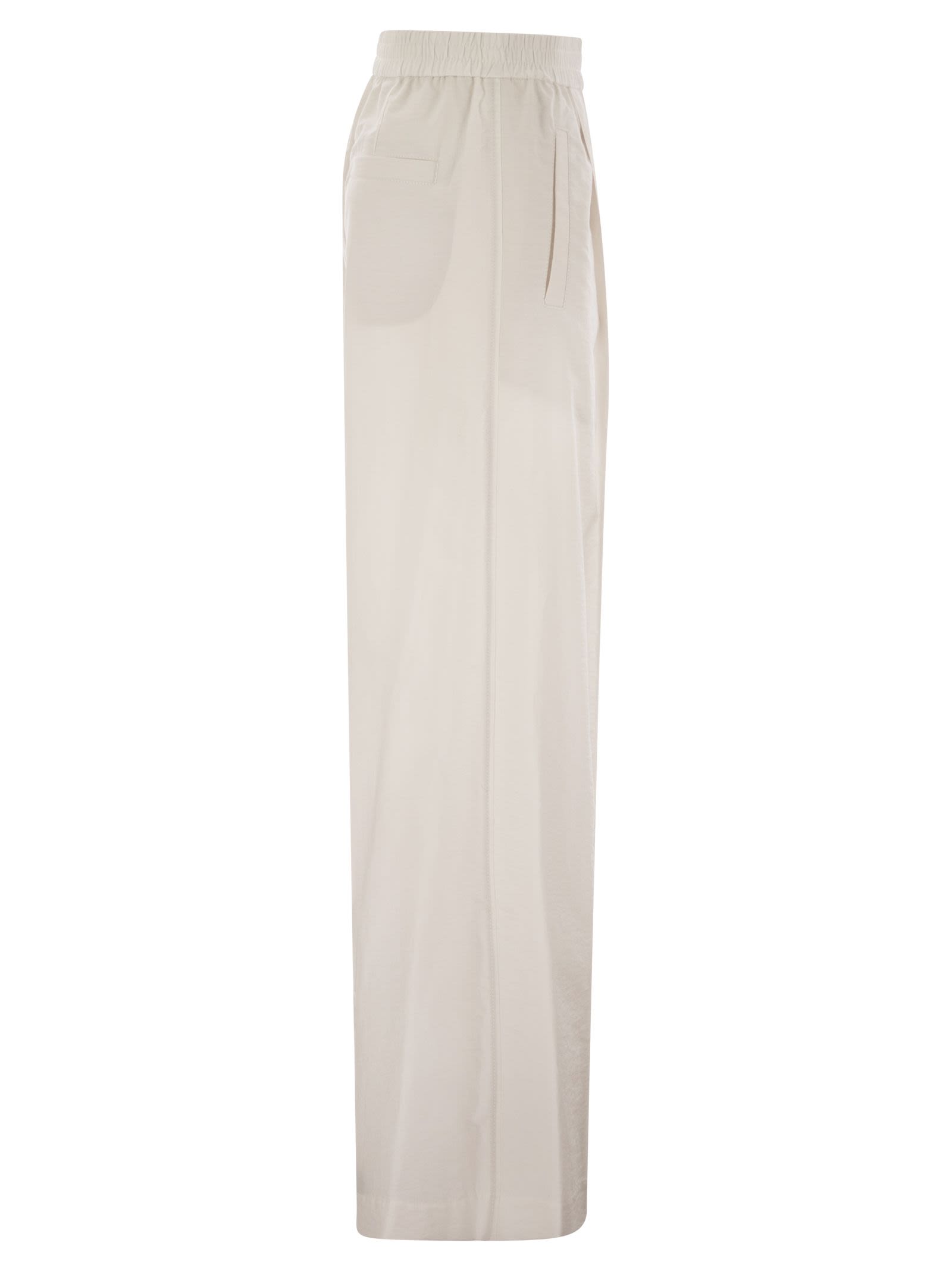 Brunello Cucinelli Women Loose Fit Cotton Trousers