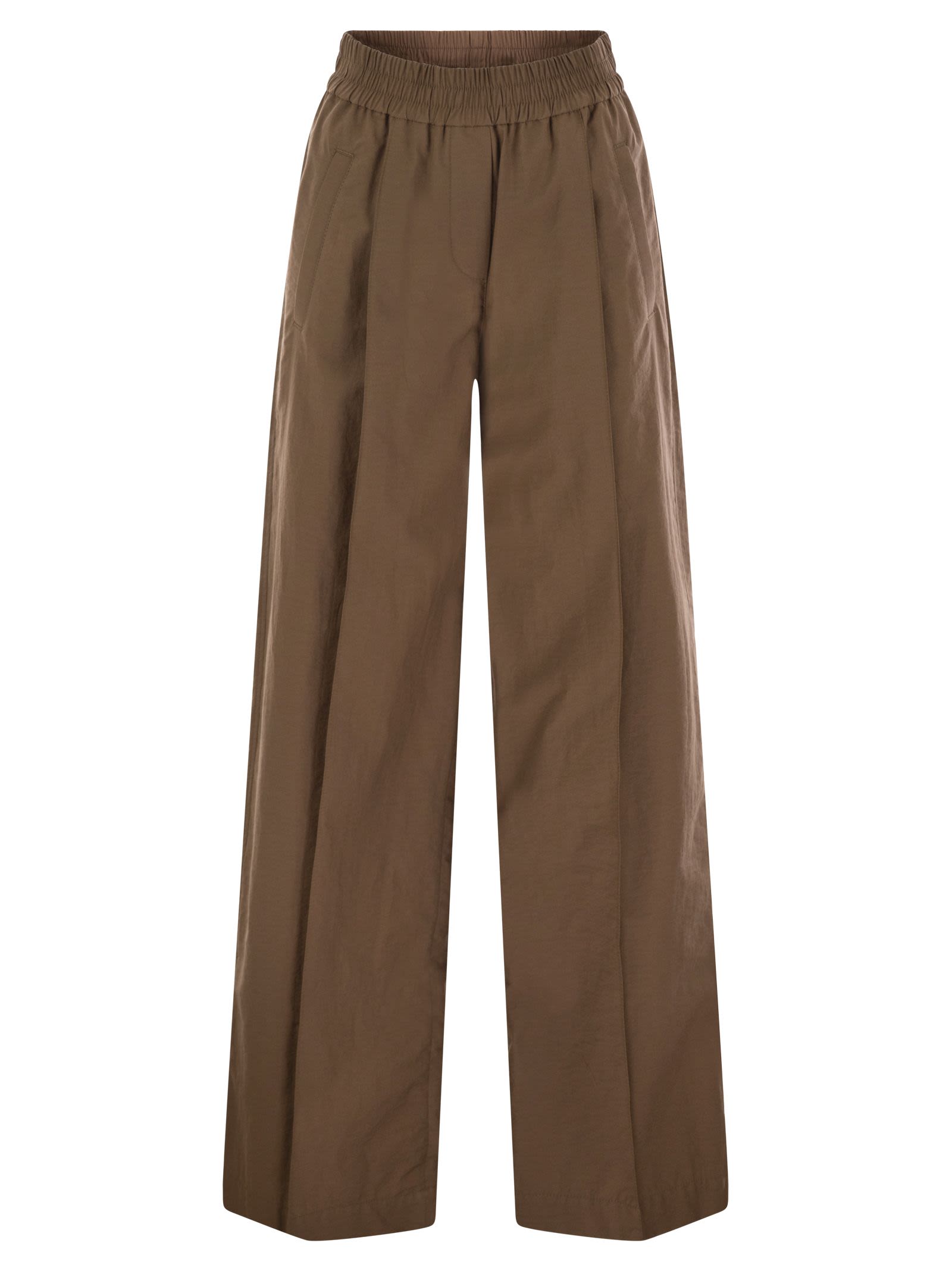 Brunello Cucinelli Women Loose Fit Cotton Trousers
