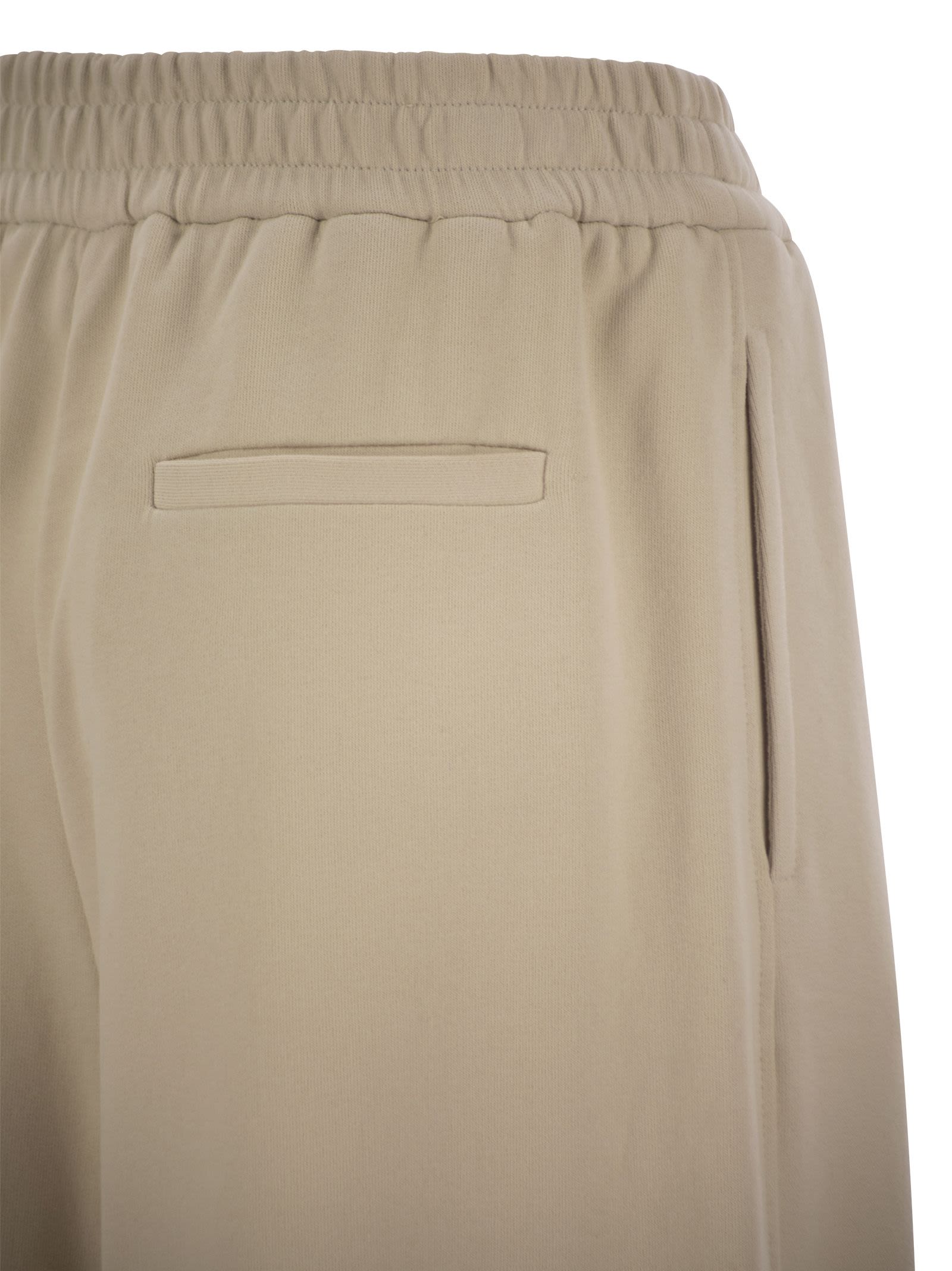 Brunello Cucinelli Women Track Trousers In Cotton Fleece Smooth