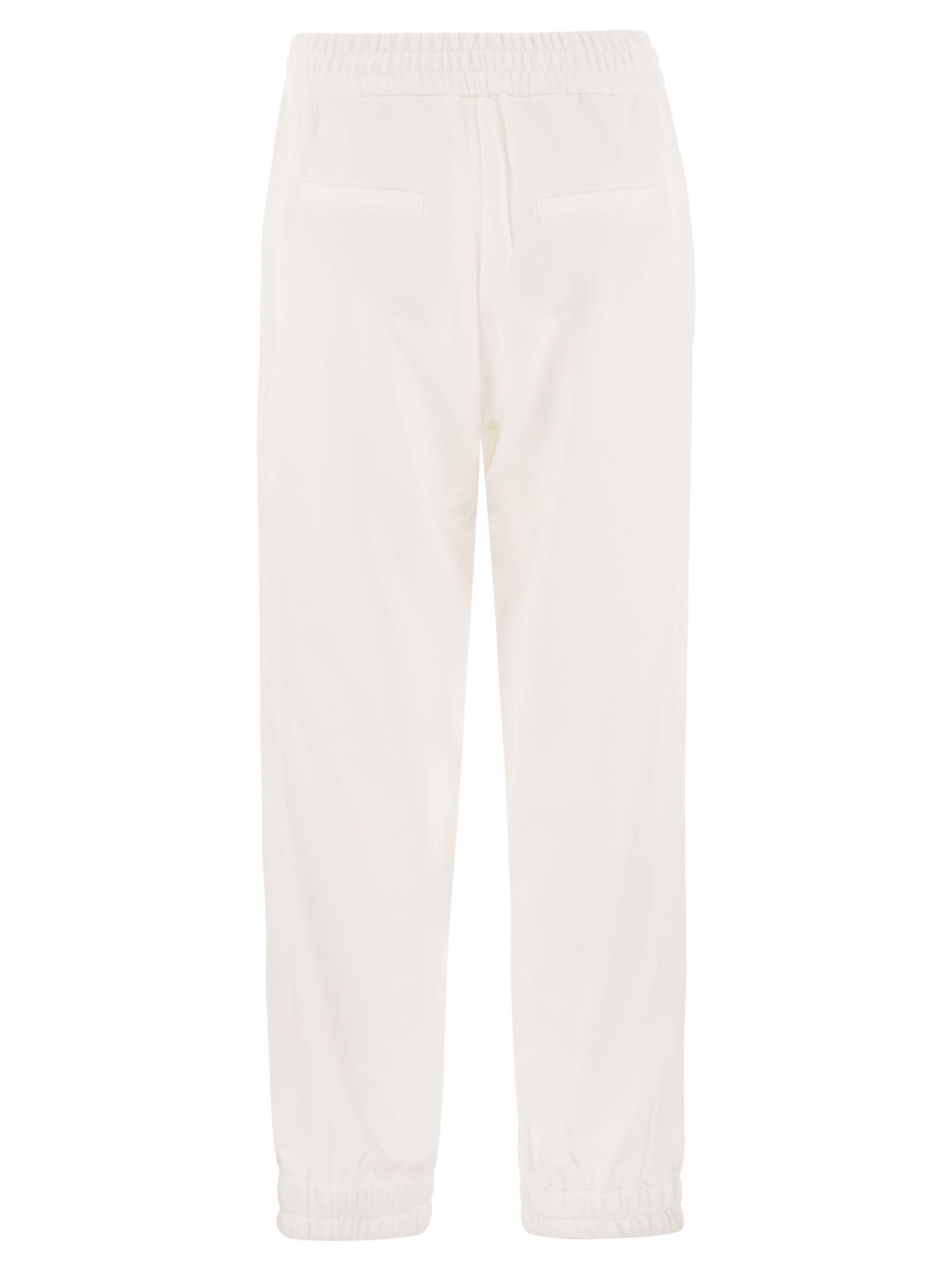 Brunello Cucinelli Women Track Trousers In Light Cotton Fleece
