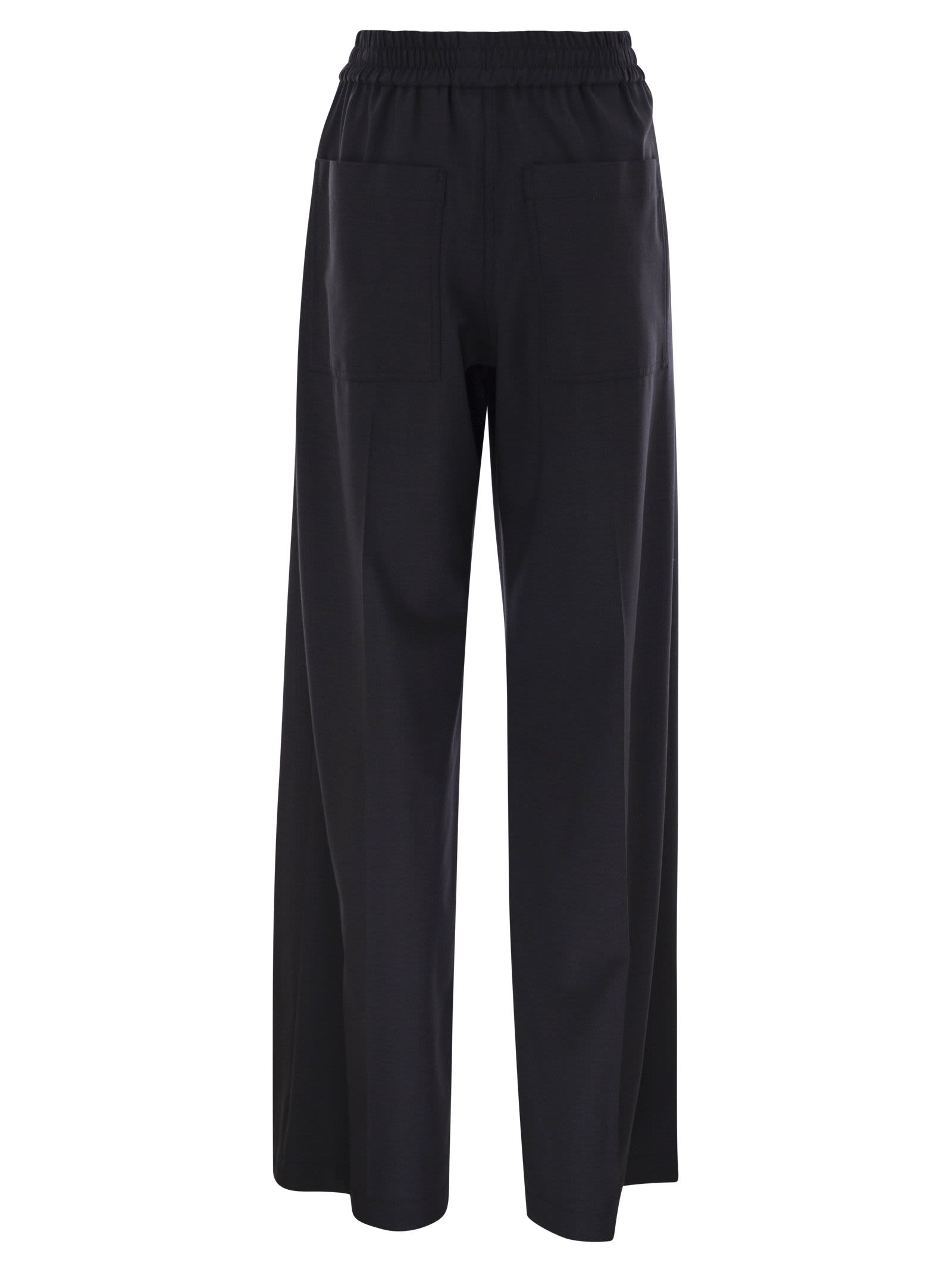 Brunello Cucinelli Women Tropical Luxury Wool Loose Trousers