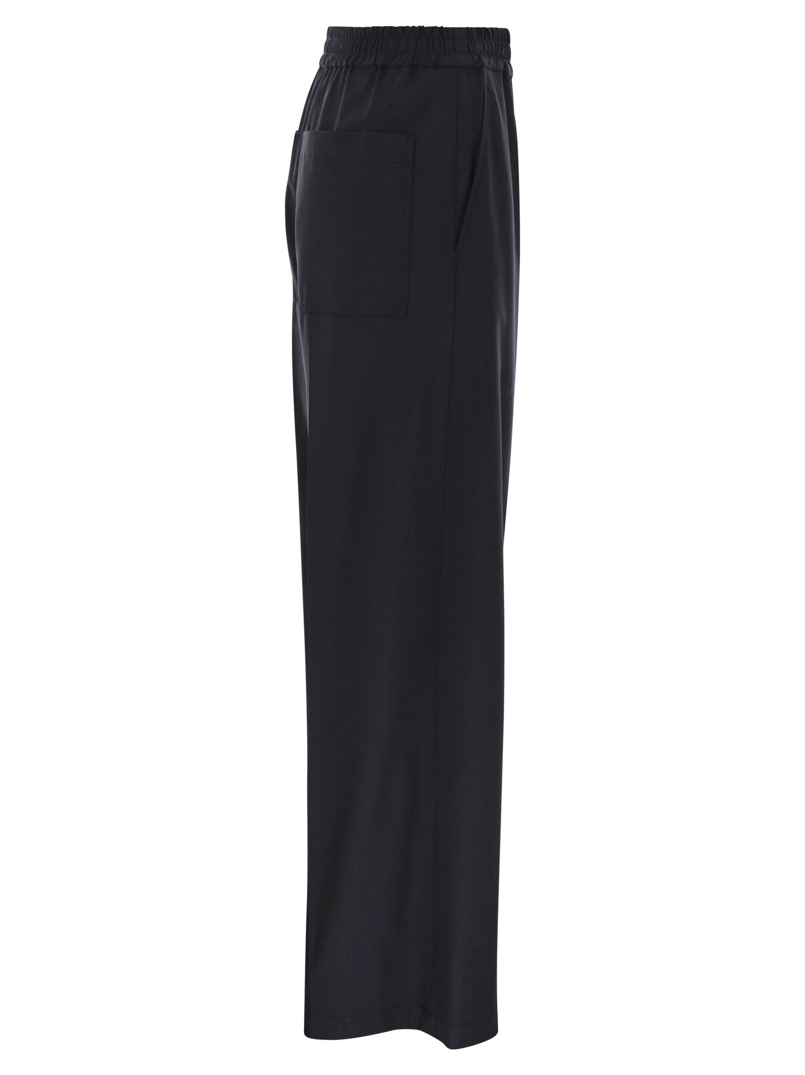 Brunello Cucinelli Women Tropical Luxury Wool Loose Trousers