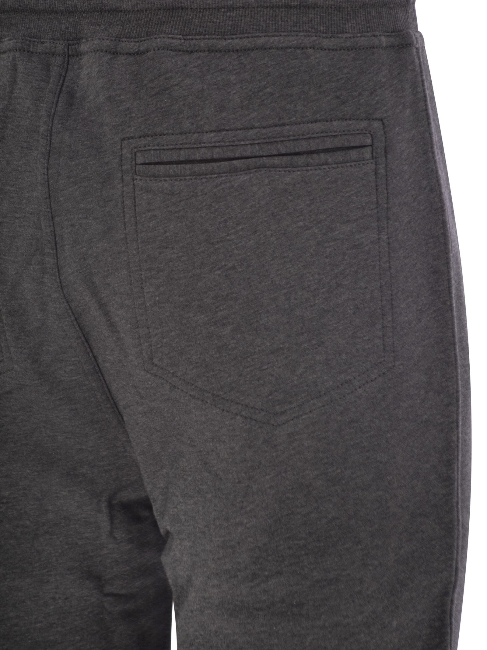 Brunello Cucinelli Men Techno Cotton Fleece Trousers