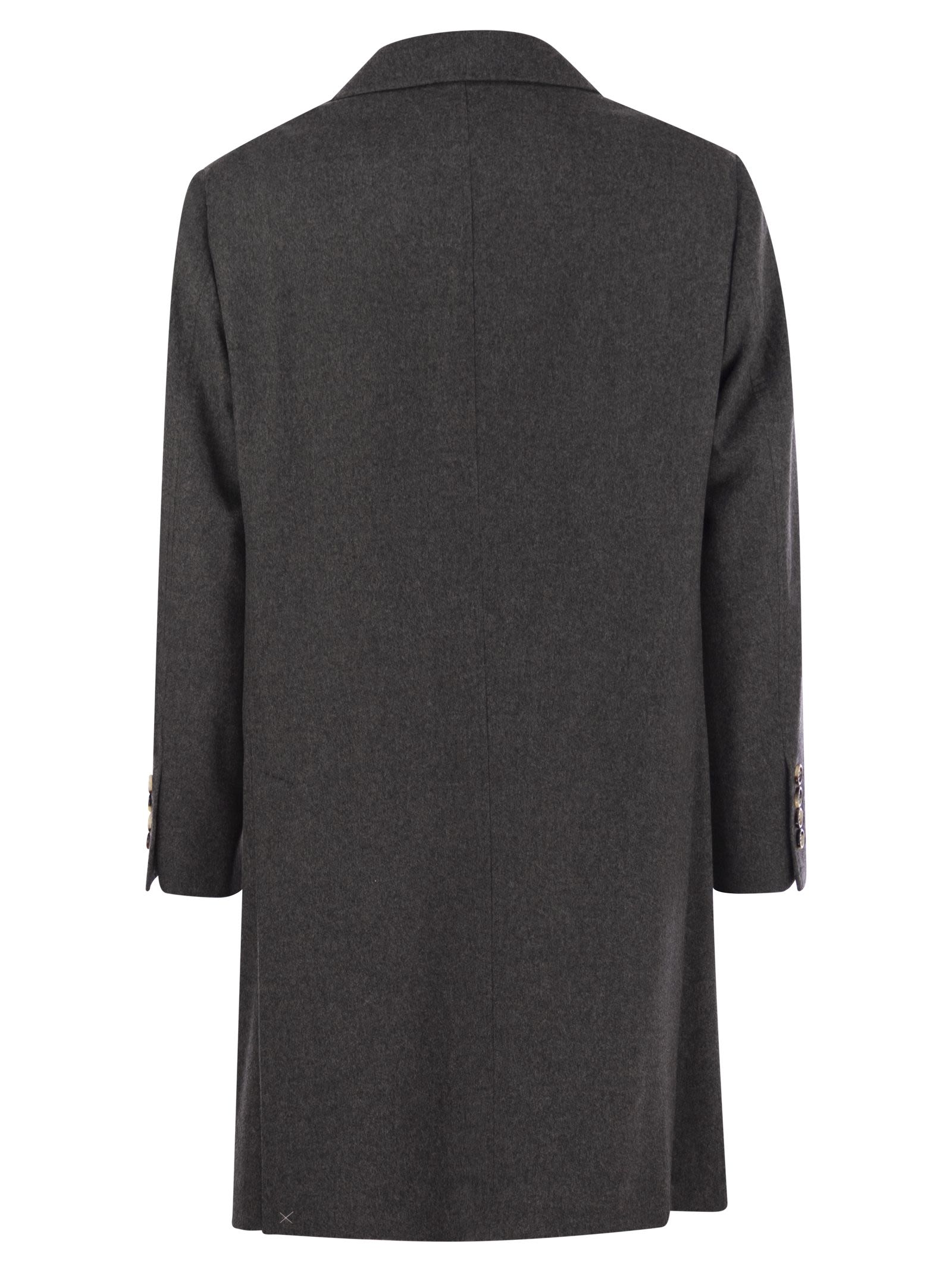 Brunello Cucinelli Men Wool And Cashmere Coat