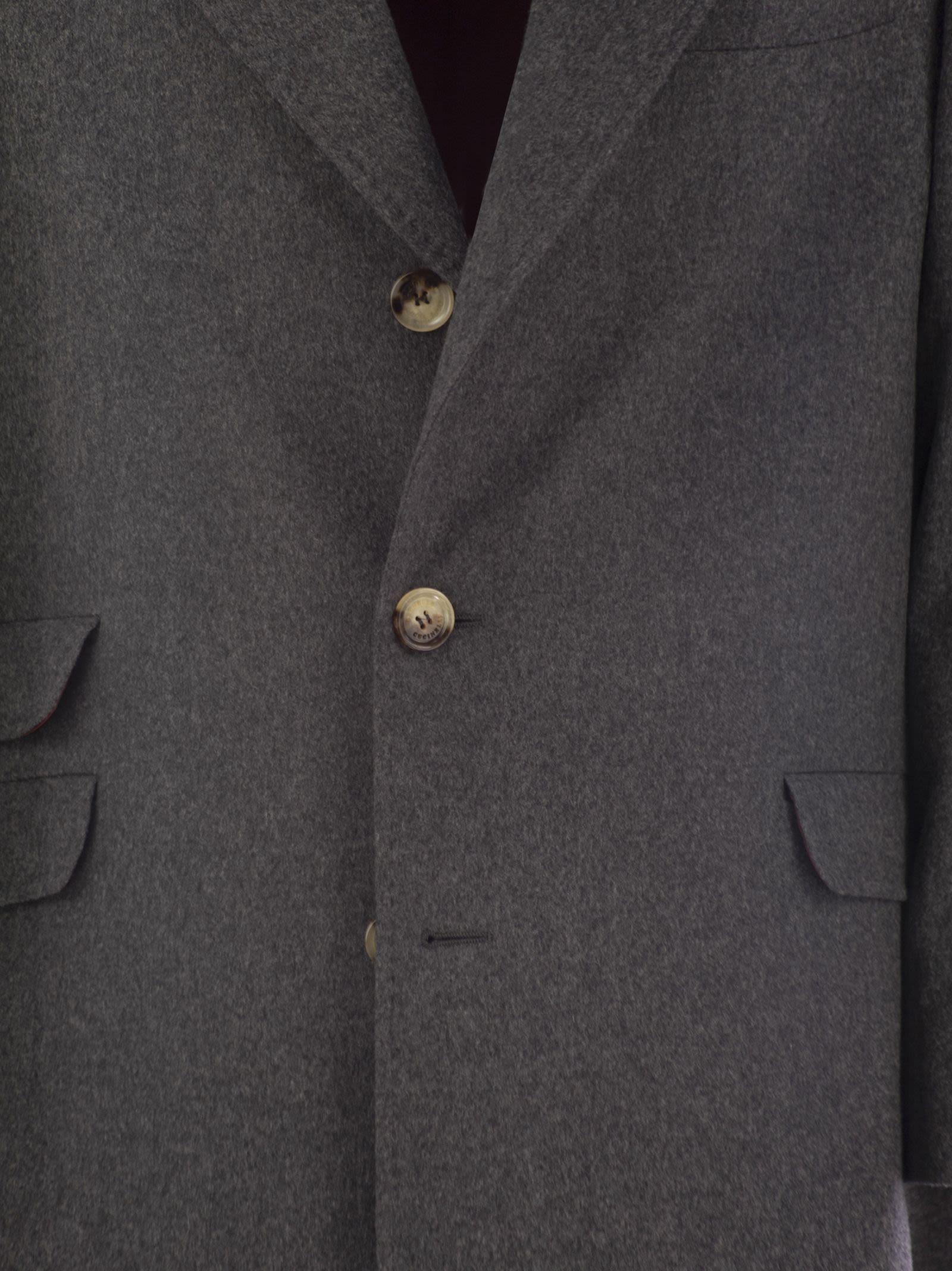 Brunello Cucinelli Men Wool And Cashmere Coat