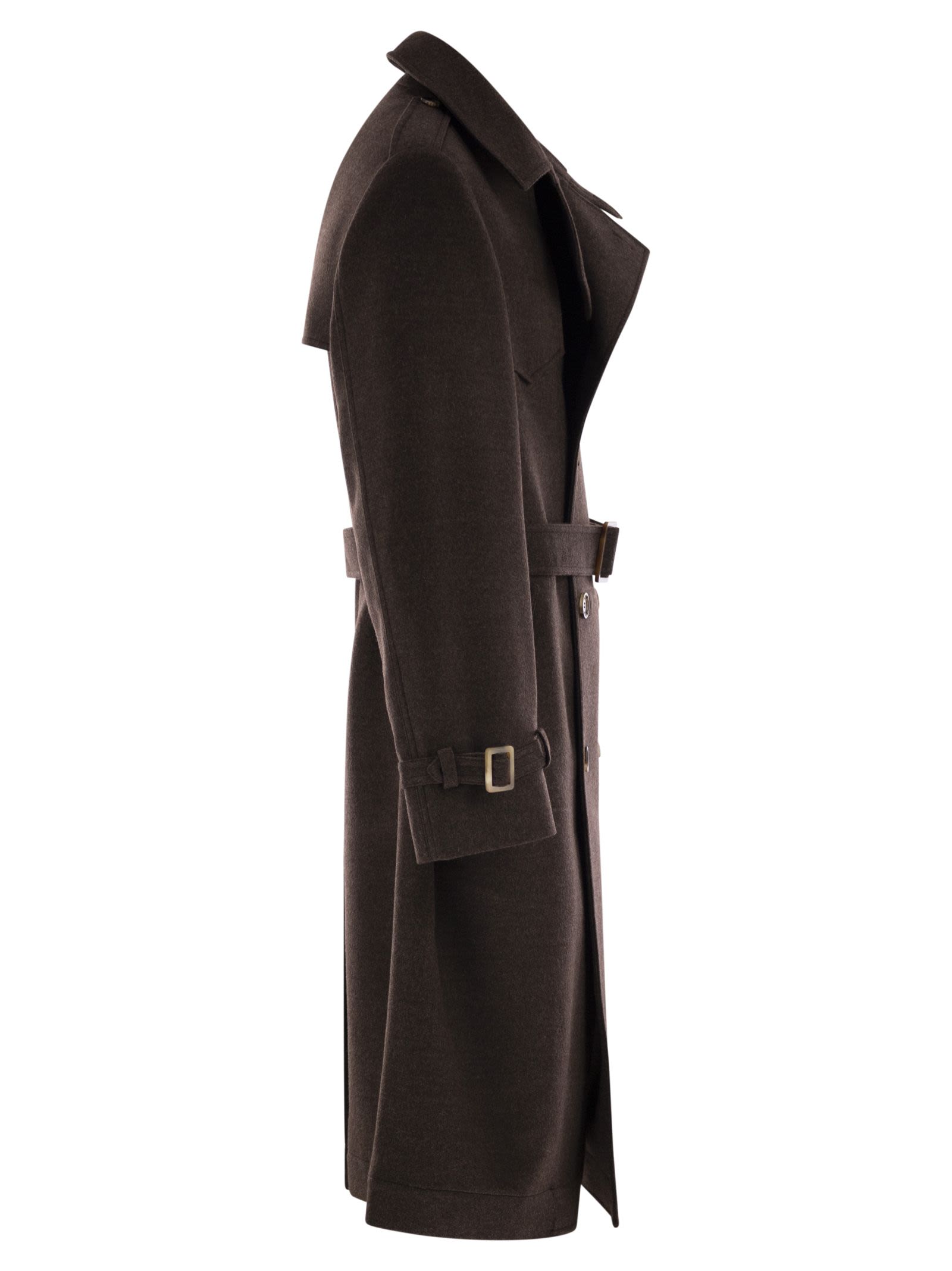 Brunello Cucinelli Men Wool Trench