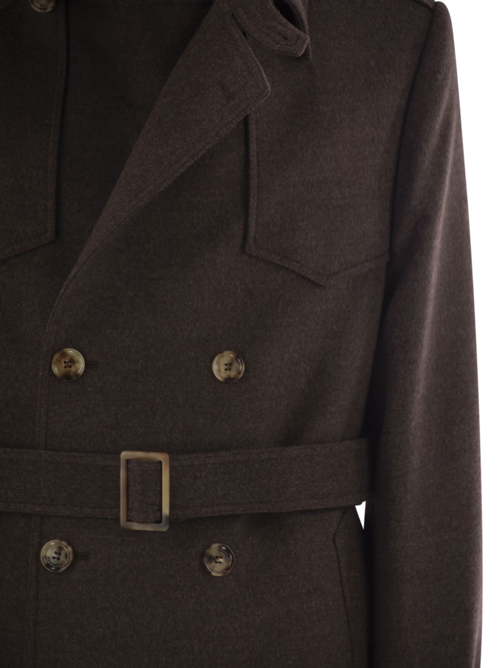Brunello Cucinelli Men Wool Trench