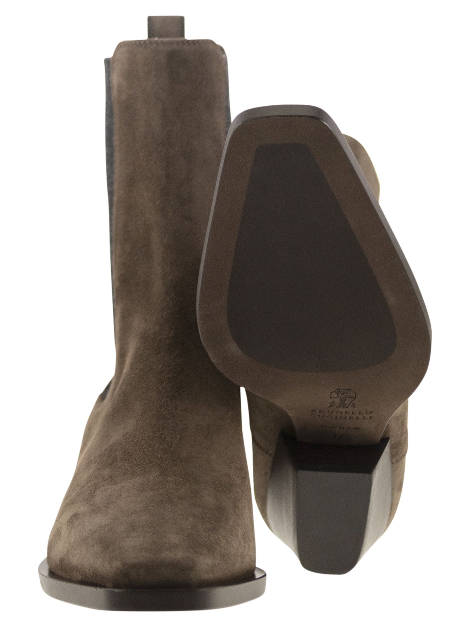 Brunello Cucinelli Women Texan Suede Ankle Boot