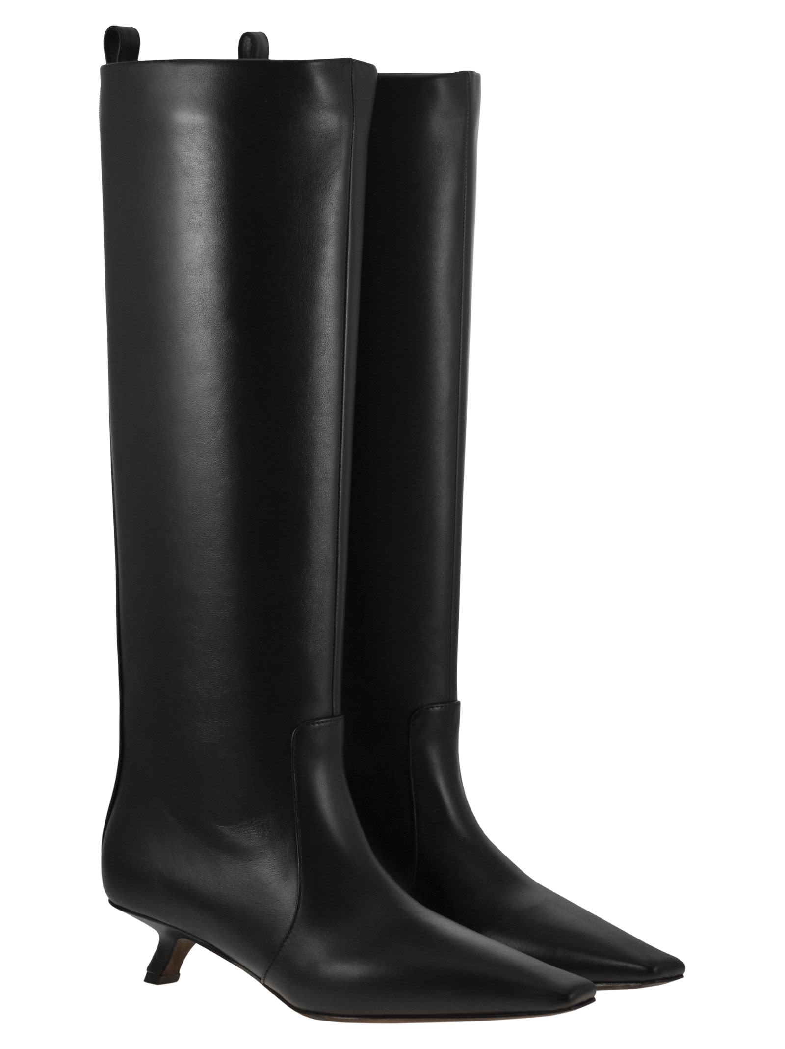 Brunello Cucinelli Women Nappa Leather Boots With Shiny Loop Detail