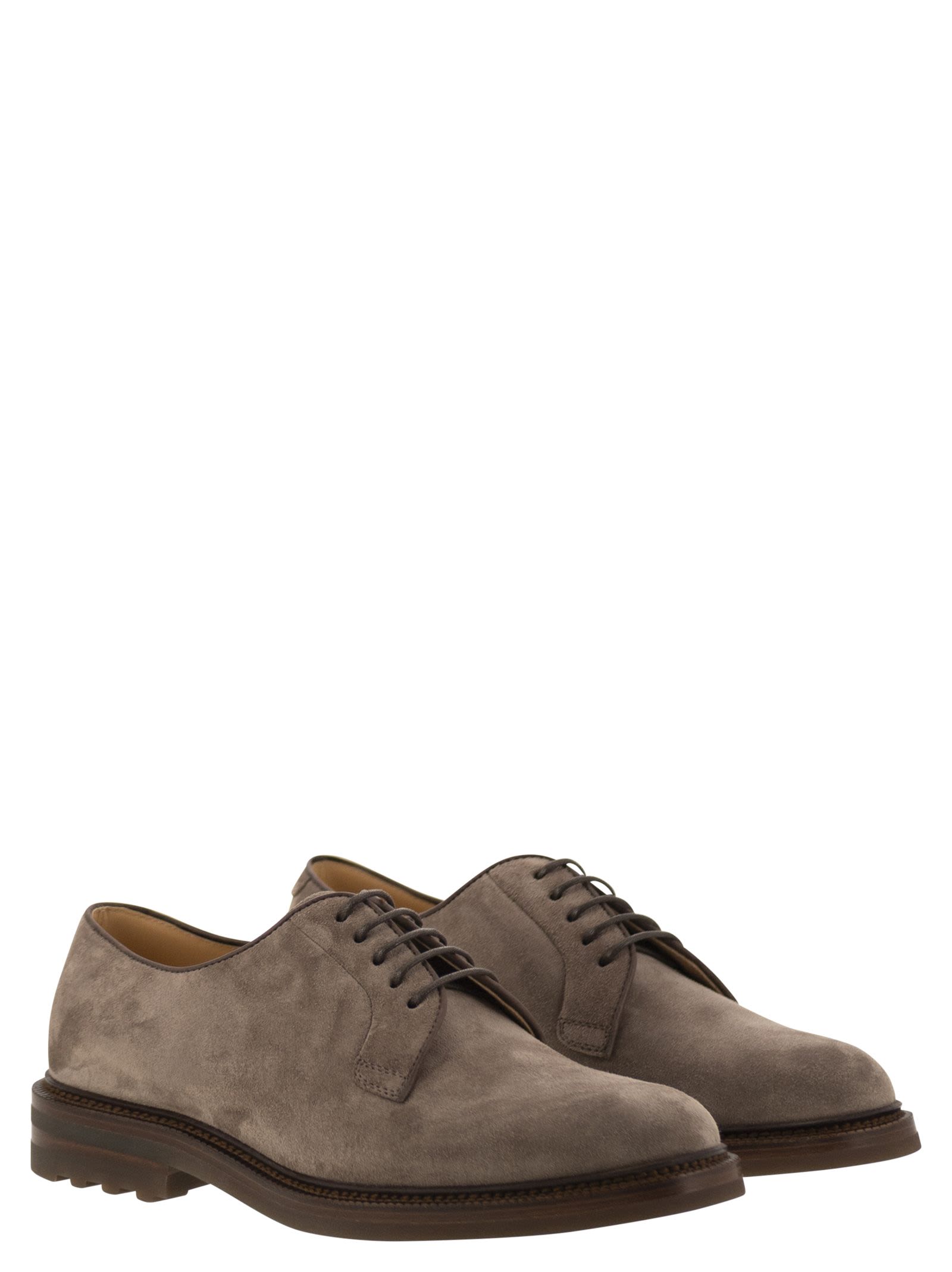 Brunello Cucinelli Men Suede Derby