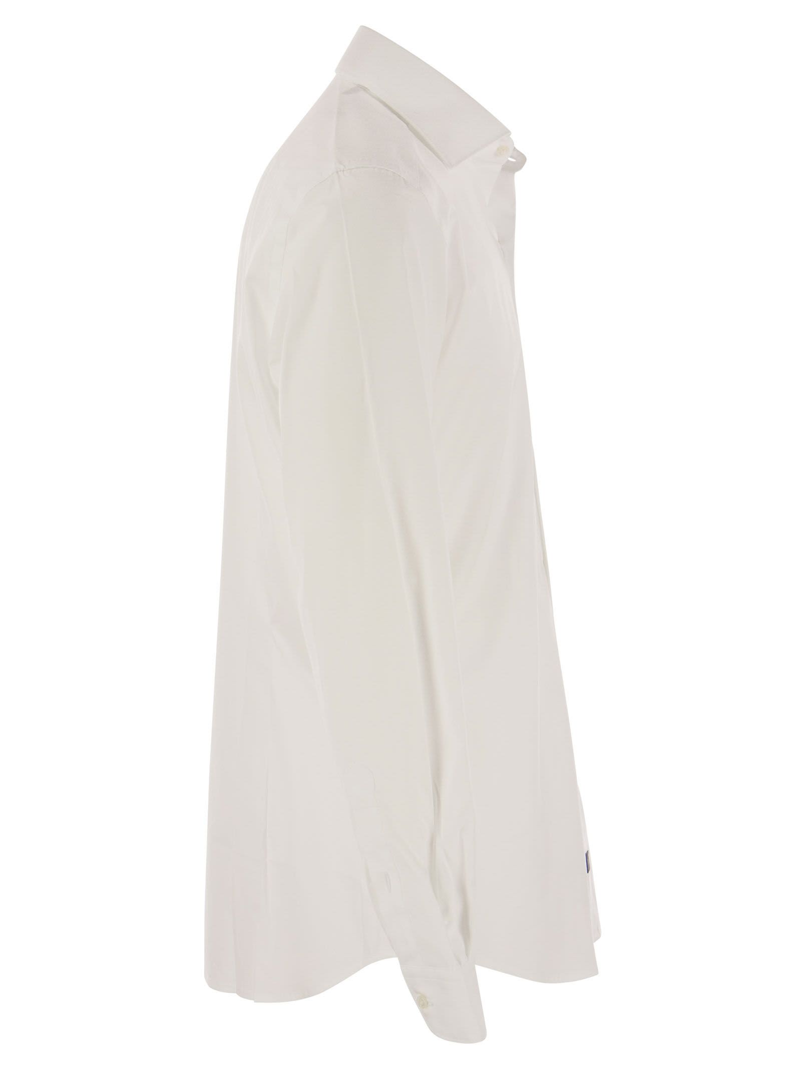 Fay Men Stretch French Collar Shirt