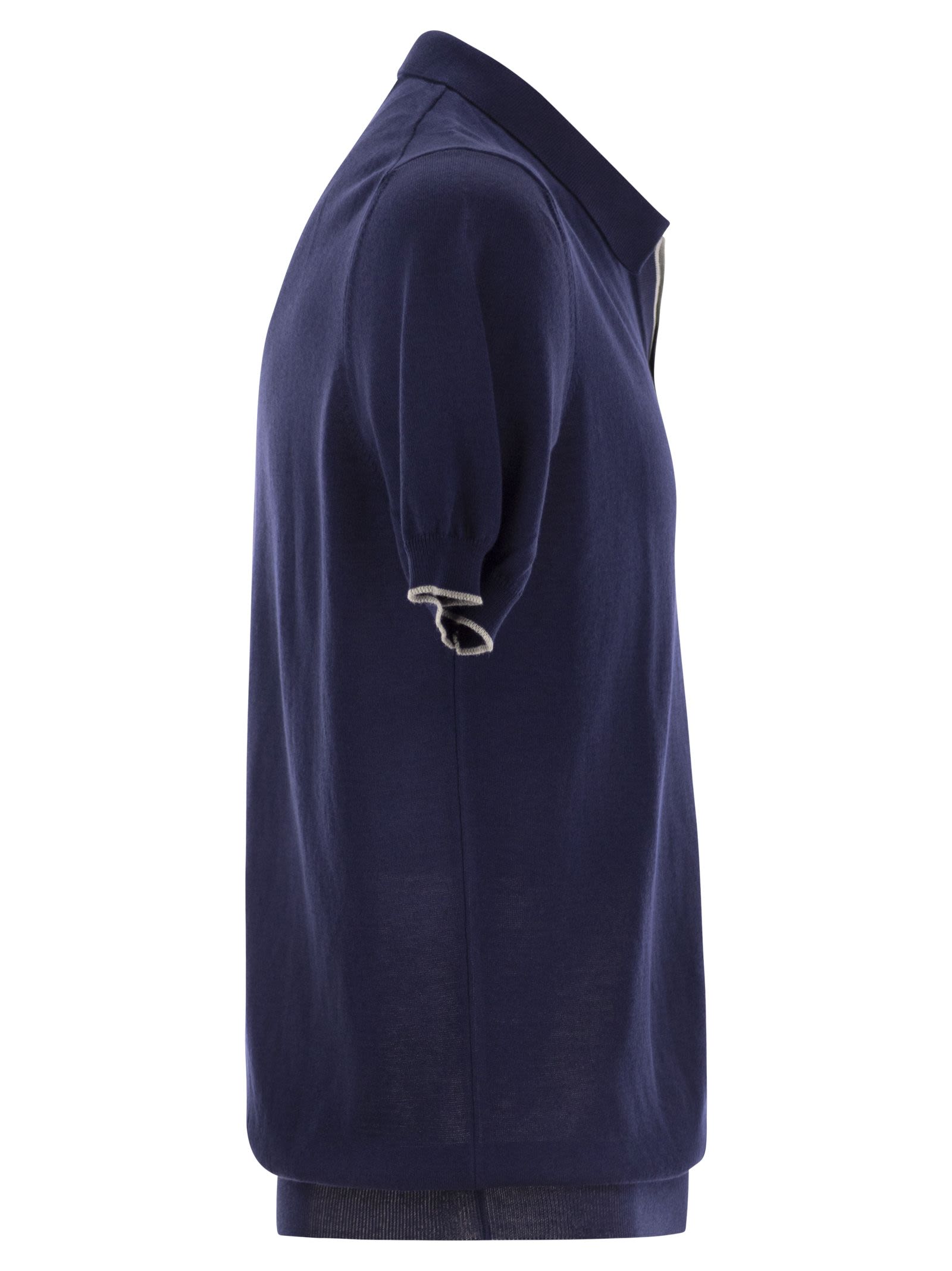 Fay Men Cotton Buttonless Polo Shirt