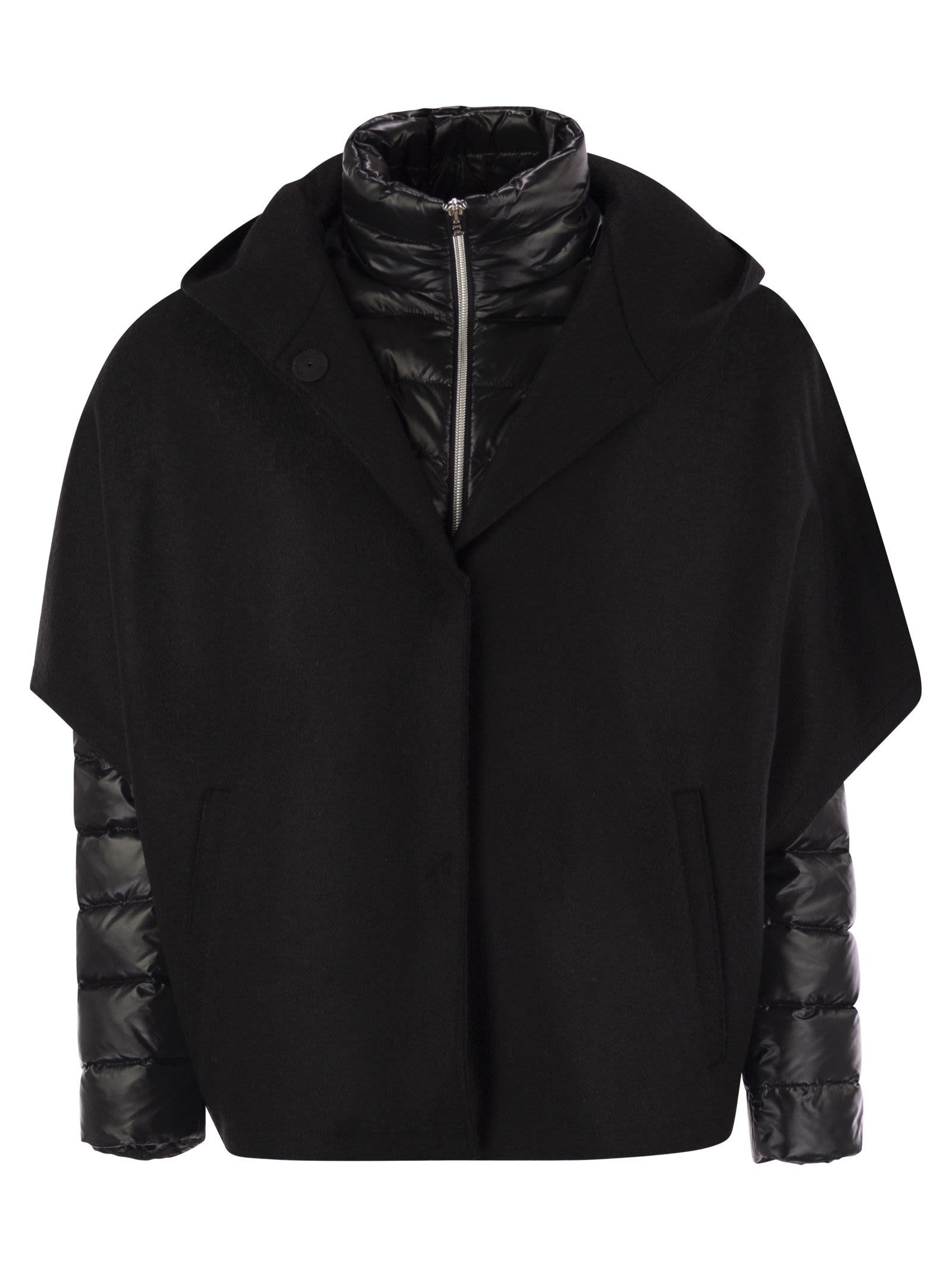 Herno Women Resort Hood In Ultralight Wool And Nylon