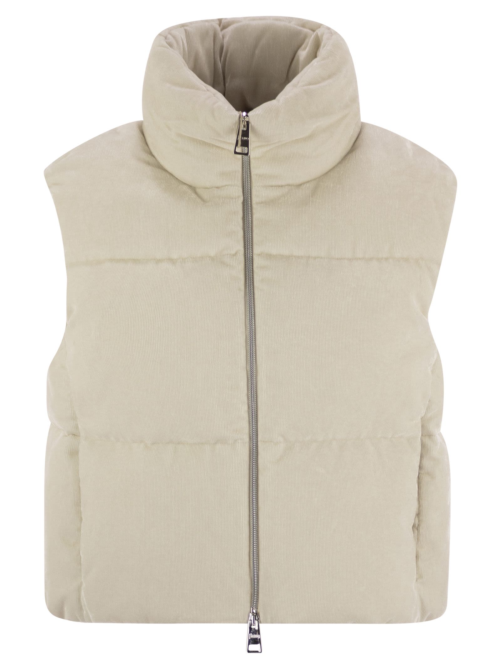 Herno Women Velvet Sleeveless Down Jacket
