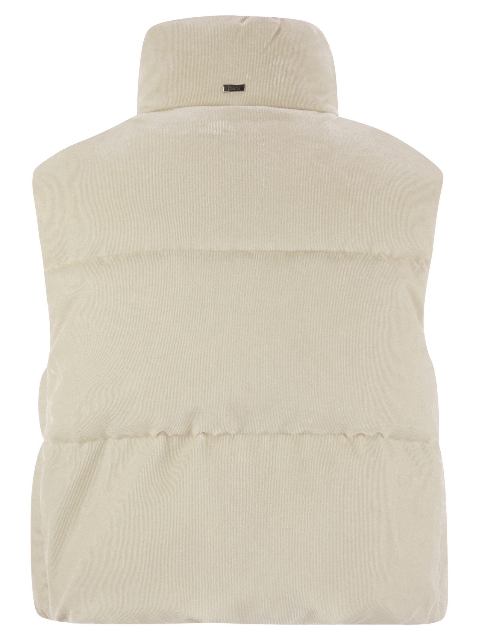 Herno Women Velvet Sleeveless Down Jacket