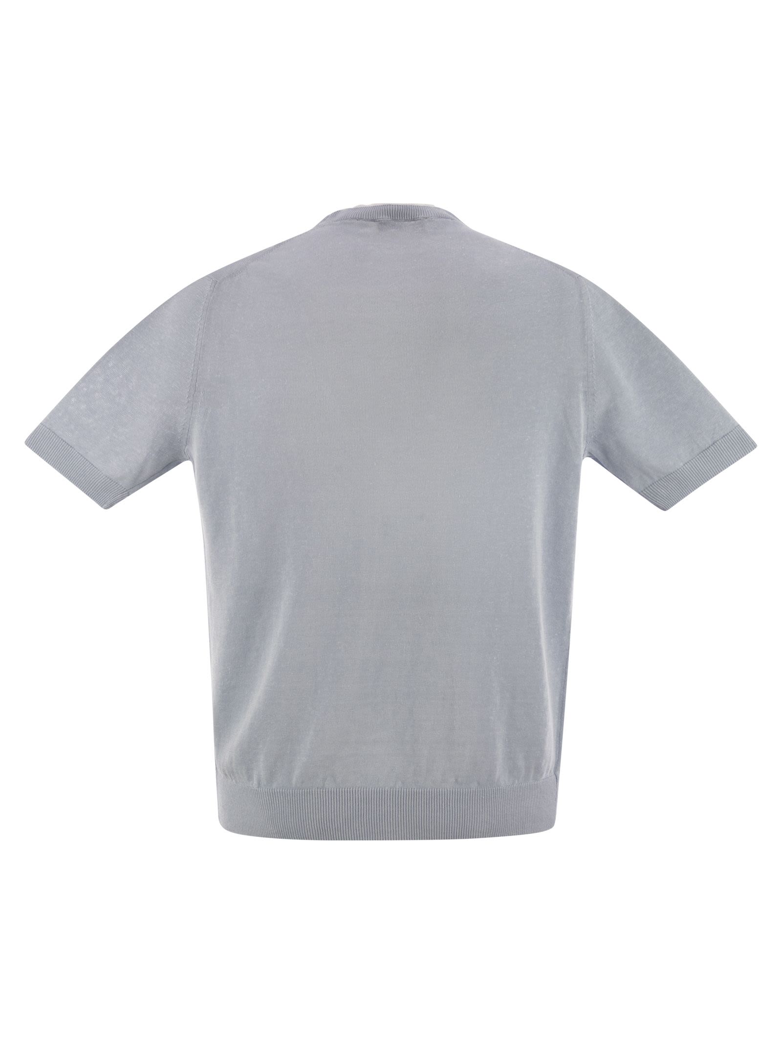 Peserico Men T-Shirt In Linen And Cotton Yarn