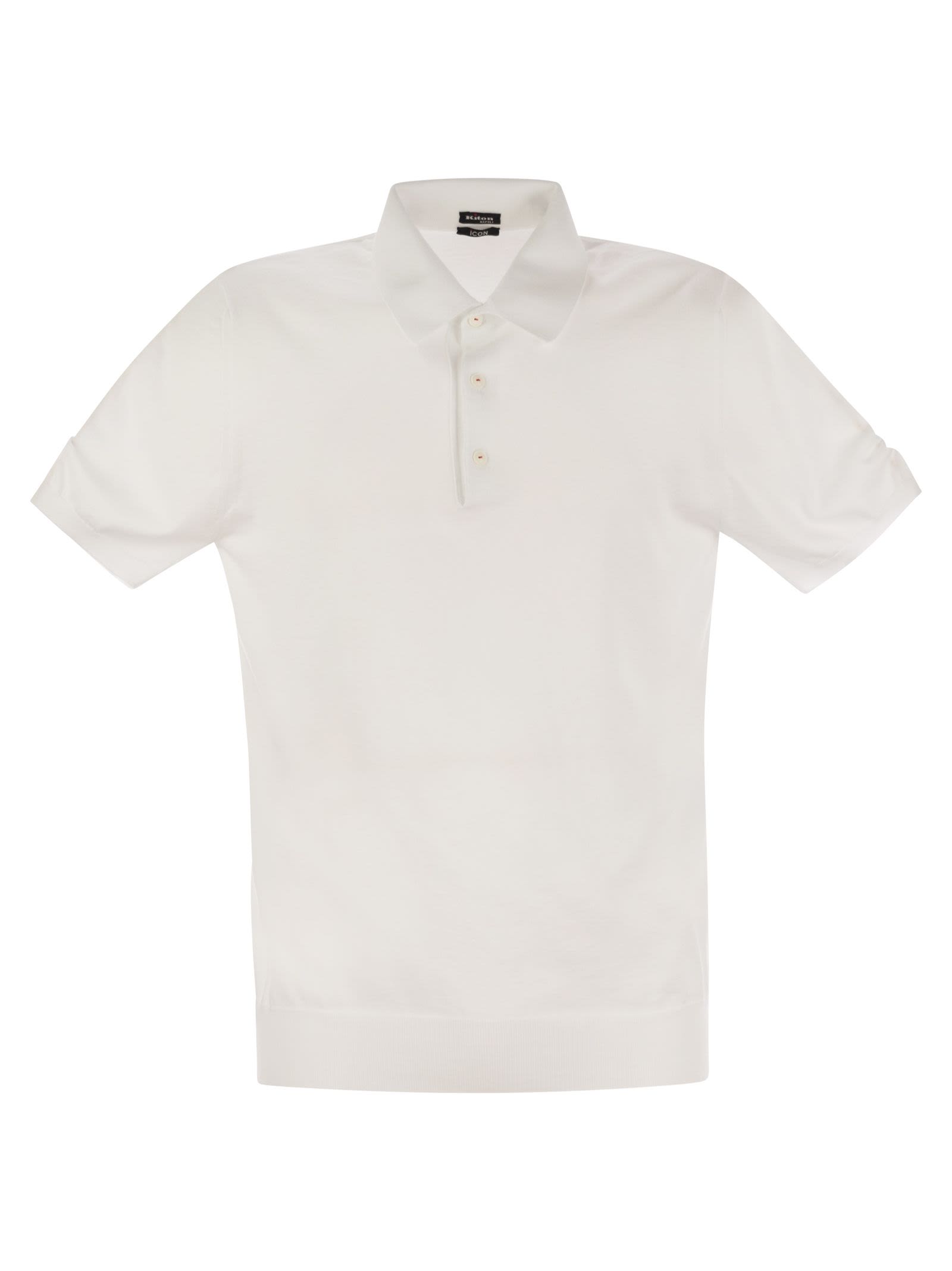 Kiton Men Short-Sleeved Cotton Polo Shirt