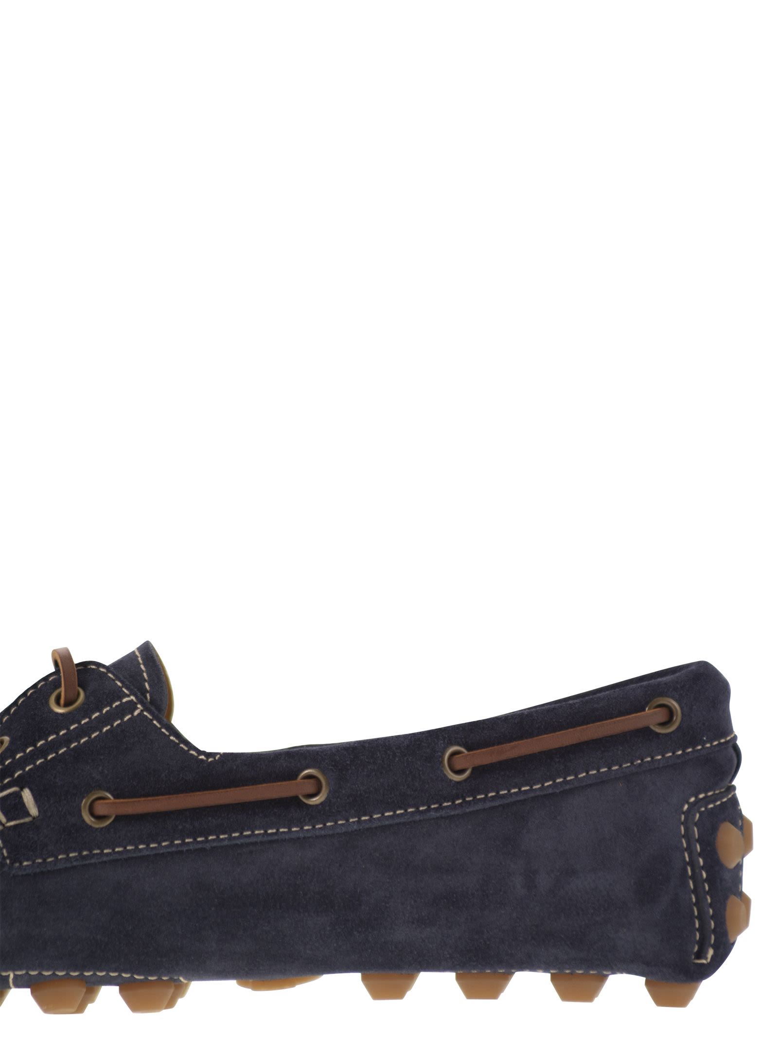 Tod's Men Rubber Bubble Suede Boat