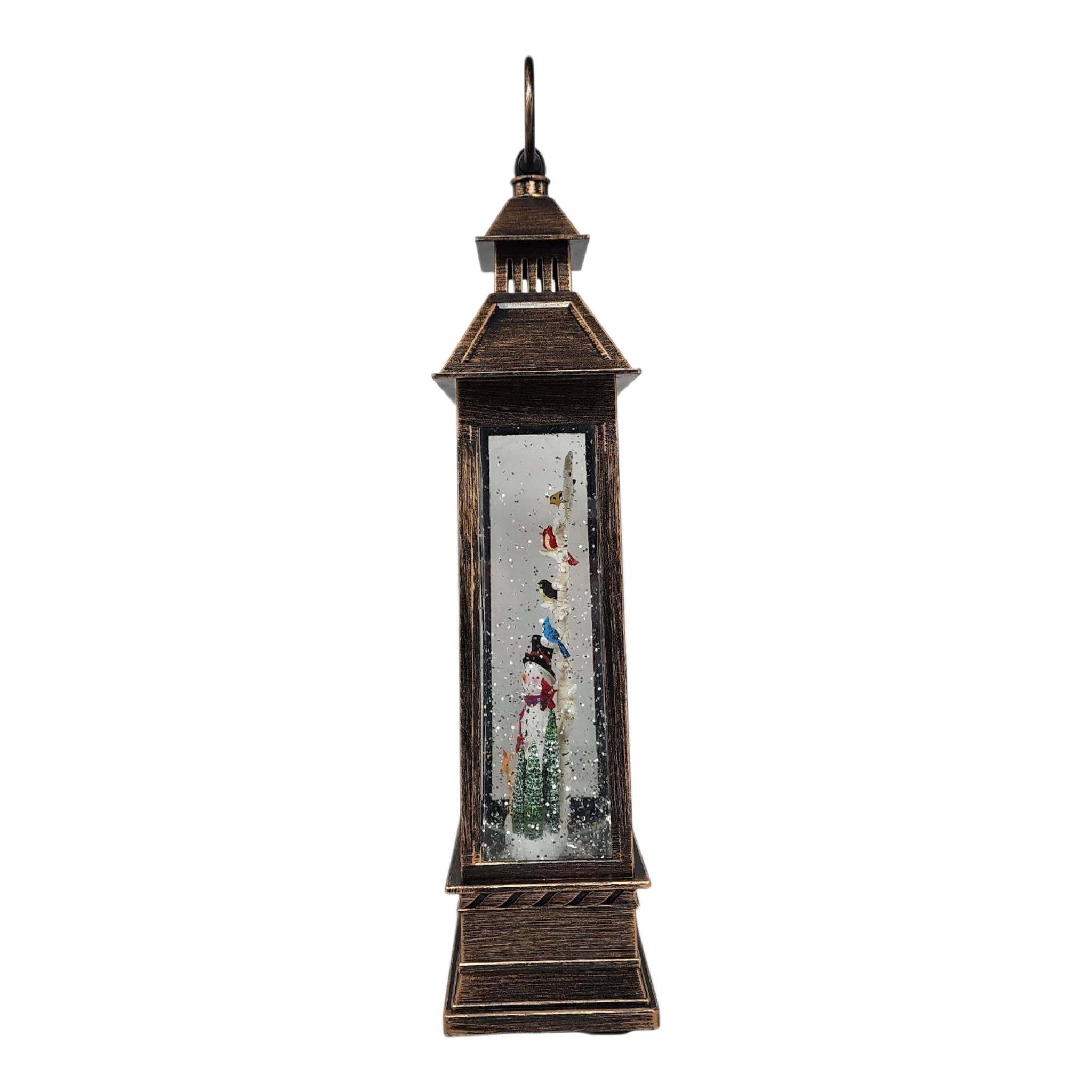 Lighted Spinning Waterglobe Lantern - Frosty and Friends