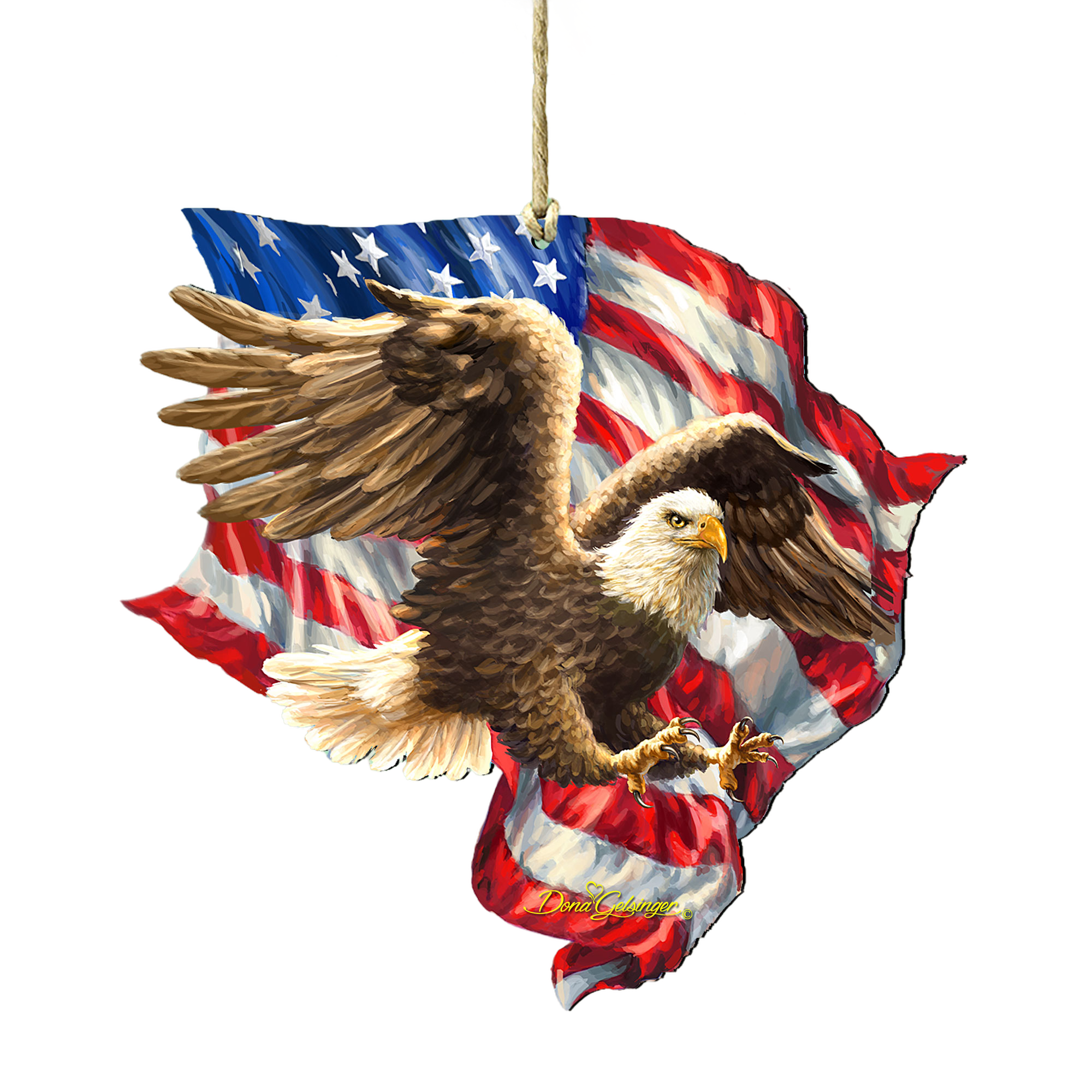 Patriotic American Eagle Ornament by D. Gelsinger - Designocracy - 8461052-1432