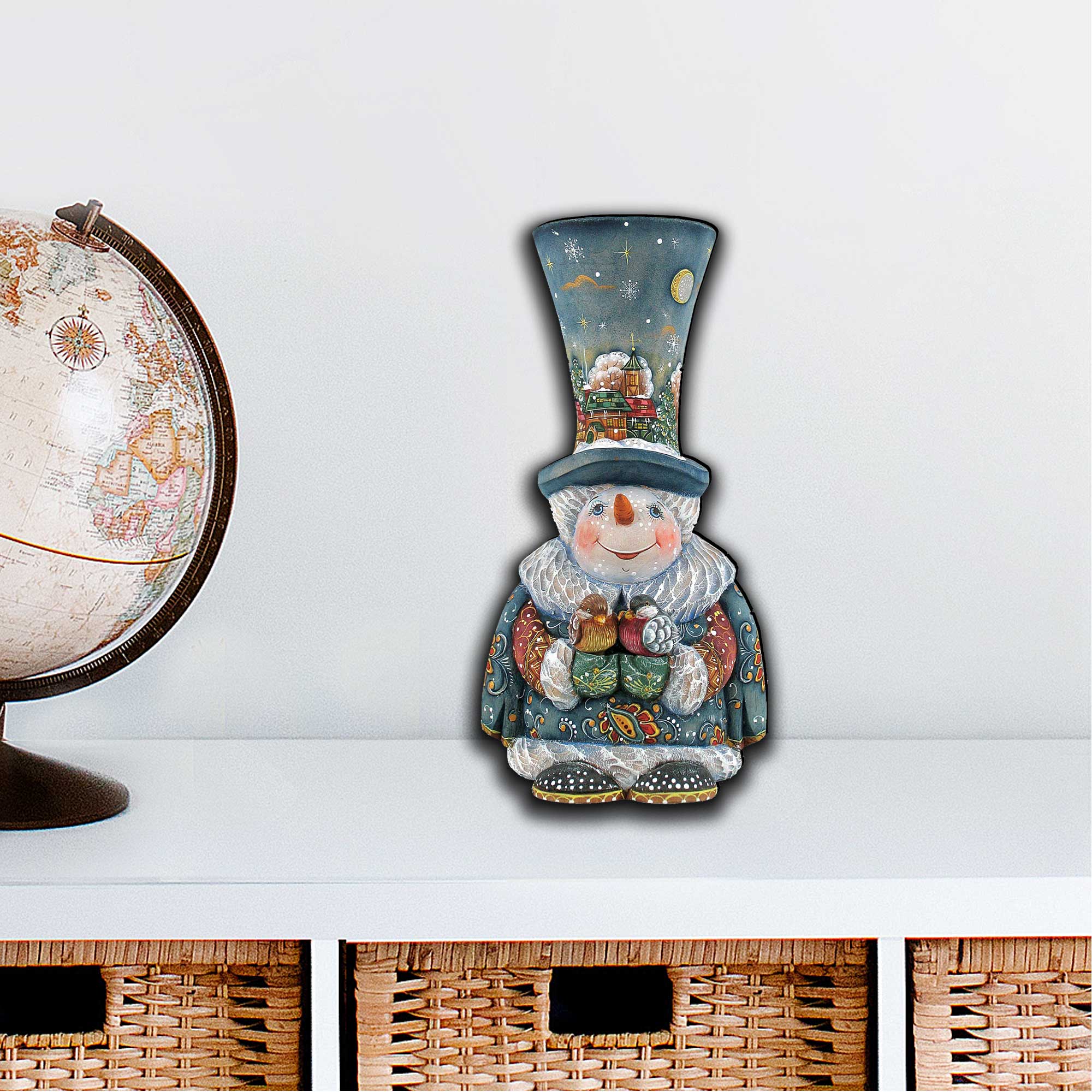 Old World Christmas Snowman Door Decor by G. DeBrekht - Christmas Santa Snowman Decor - 8116420H