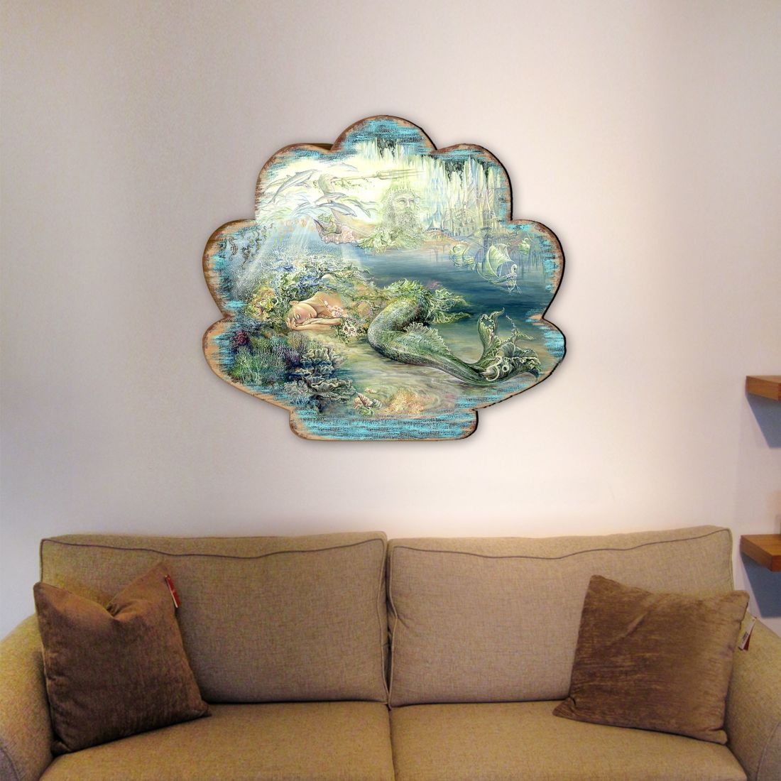 Dreams of Atlantis Wall Hanger by Josephine Wall - Coastal Sea-Life Decor - 8472102H-JW