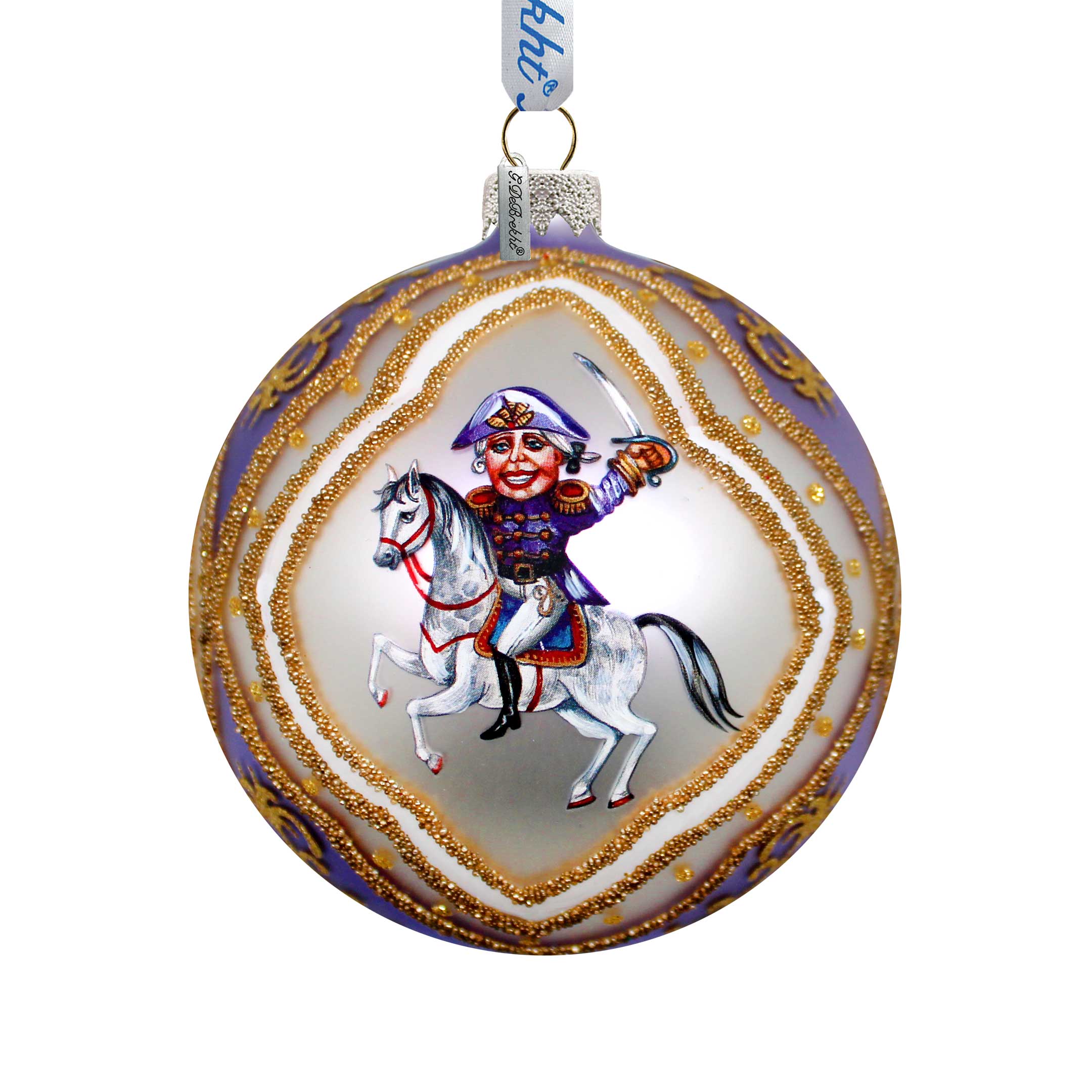 Clara Ball Glass Ornament, Santa & Christmas Decor - 73741-2 by G. DeBrekht
