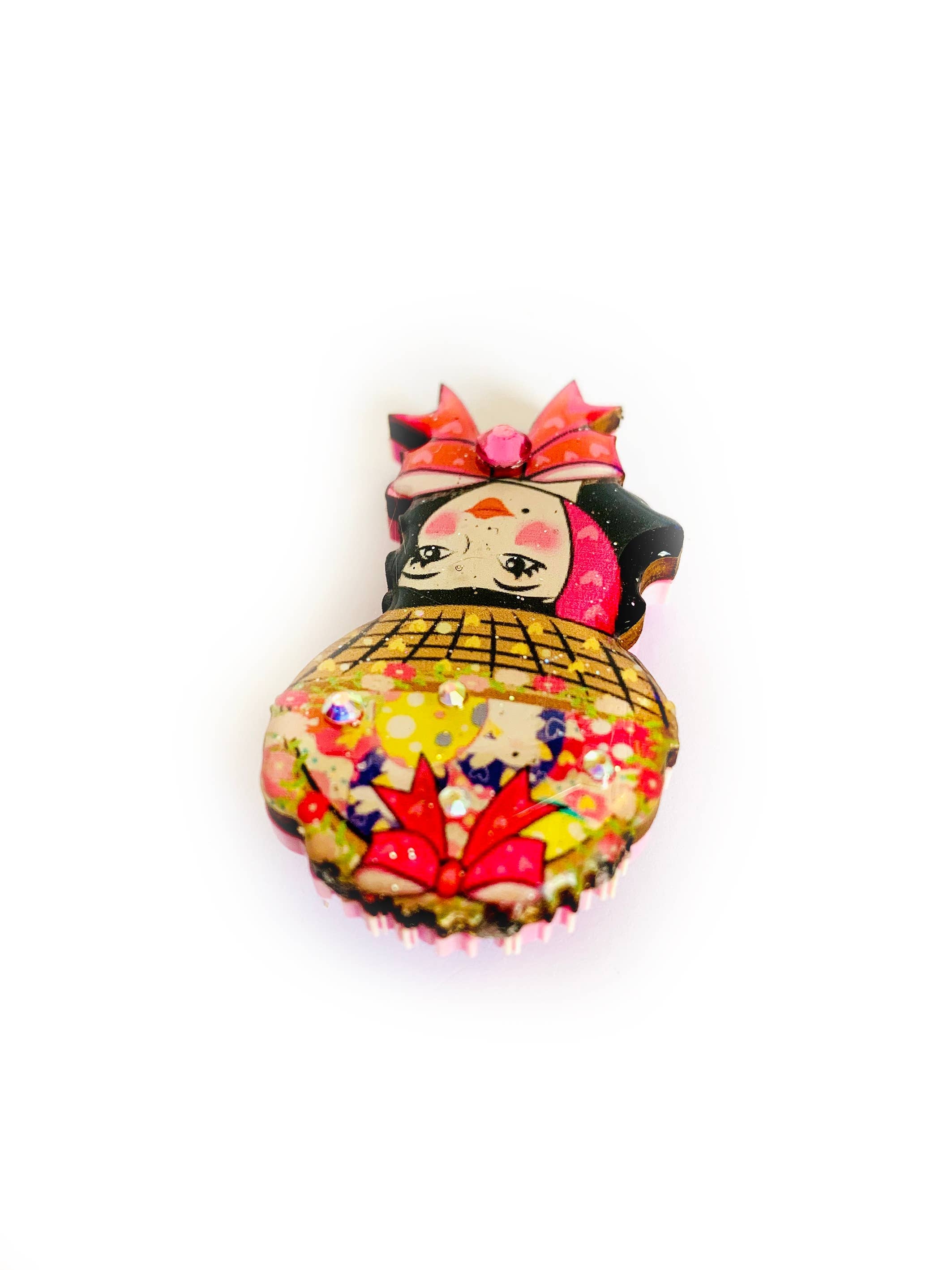 Harriet and her Easter Bonnet Brooch