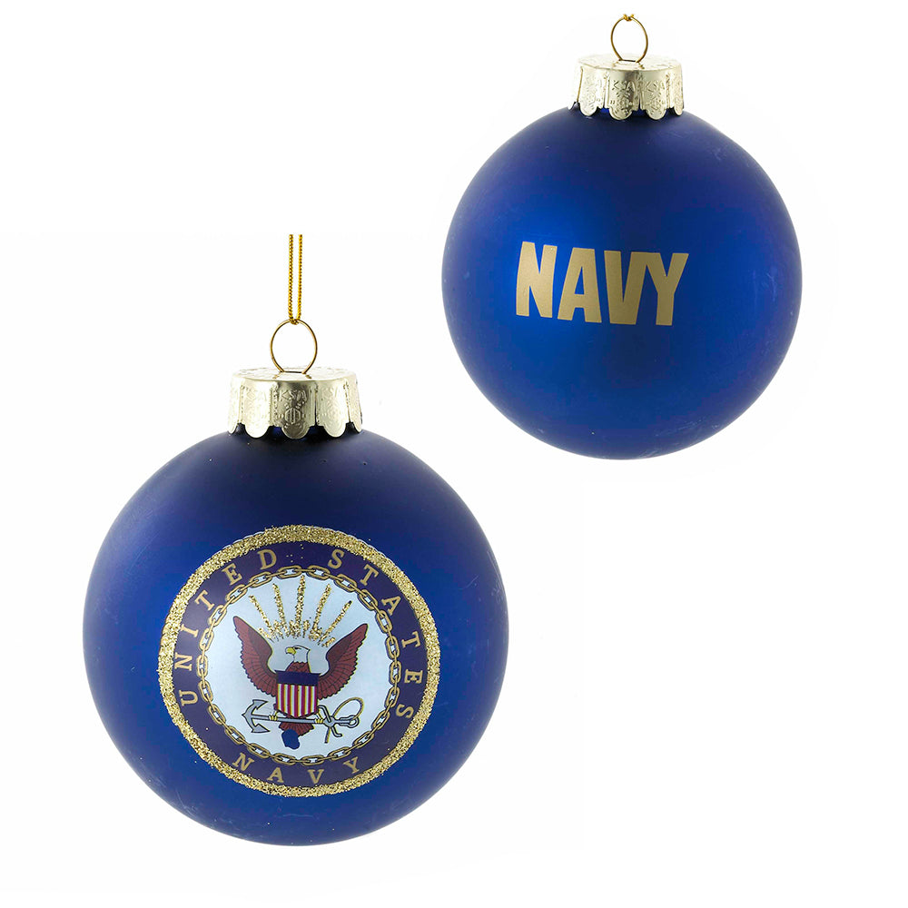 80mm U.S. Navy Glass Ball Ornament