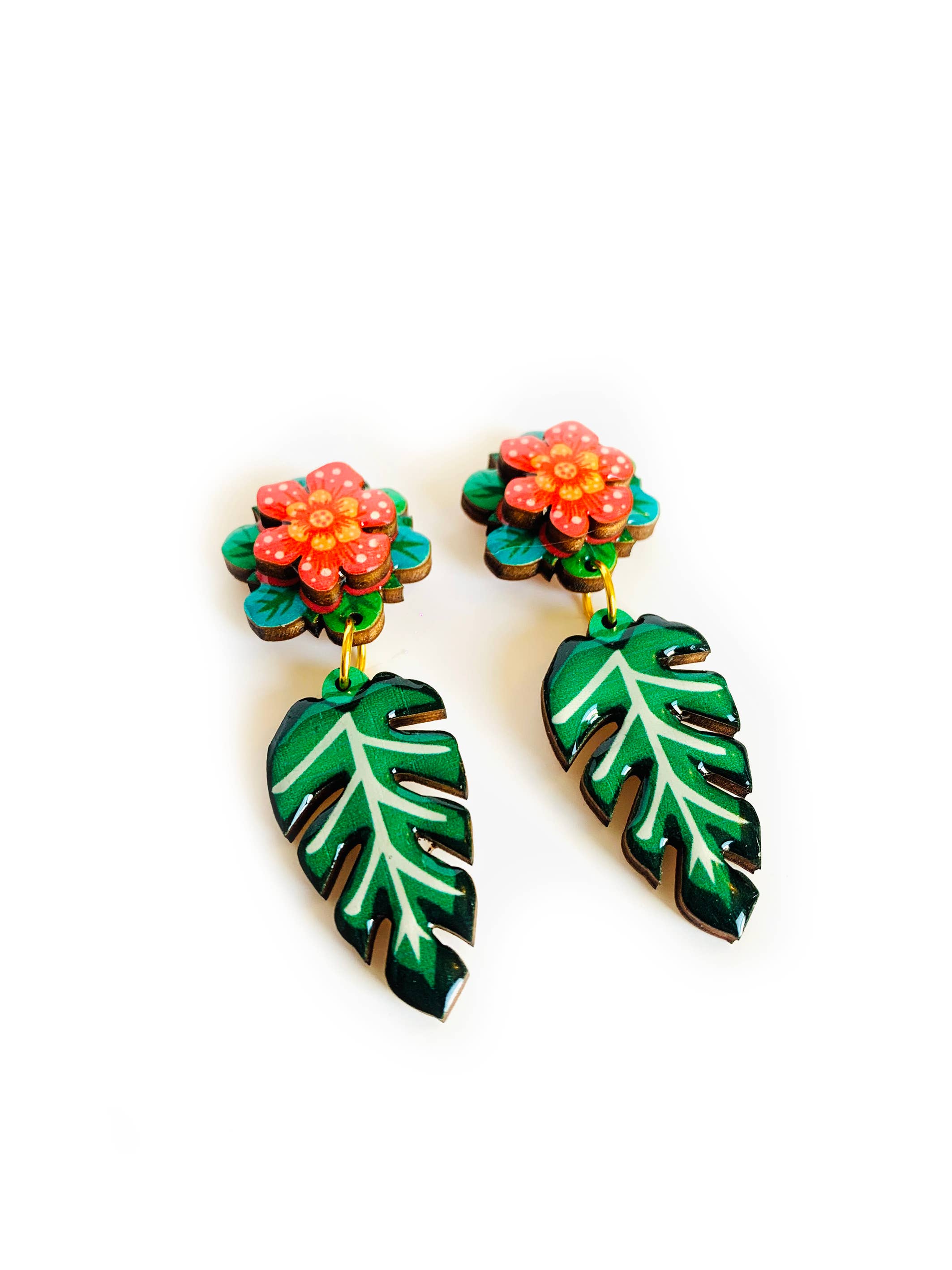 Tropical Flower Earrings by Rosie Rose Parker