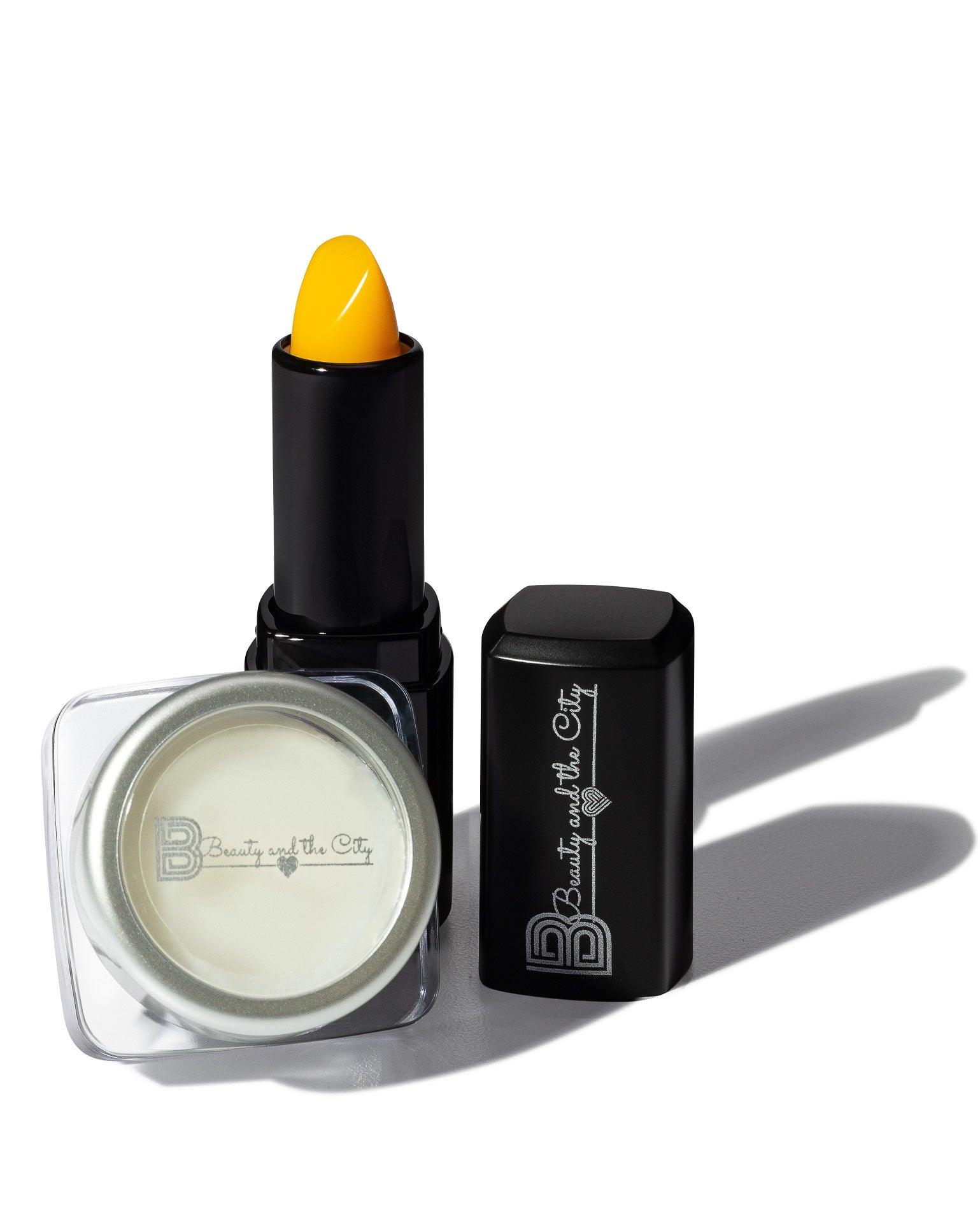 Beauty and the City Vegan Moisturizing Lip Salve & Lip Scrub – Hydrating, Exfoliating Lip Care Duo
